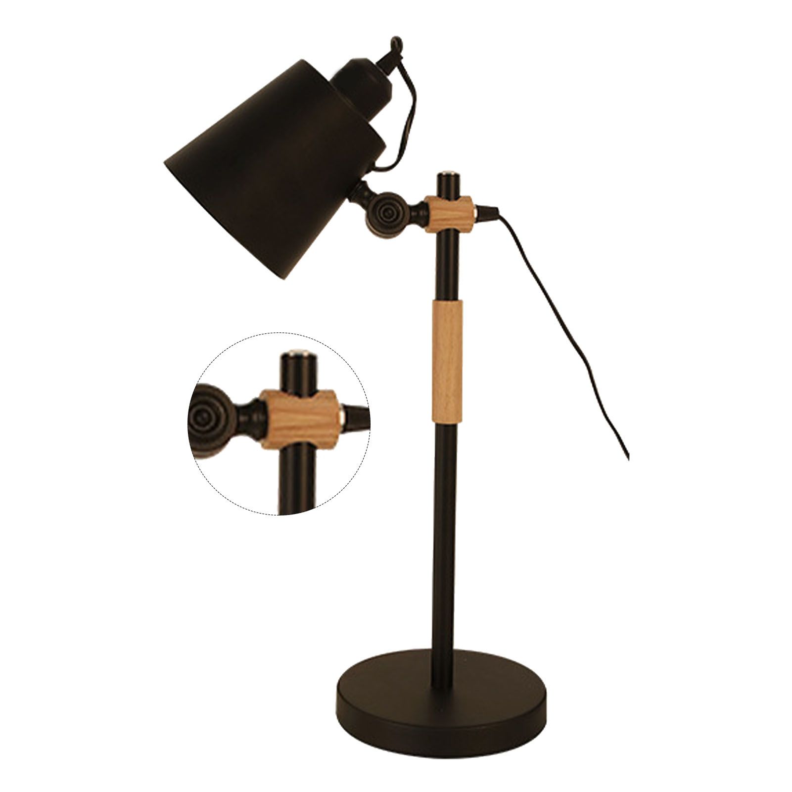 LED Desk Lamp Eye Caring Table Lamp Study Office Desk Light Reading Table Lamp Adjustable Angle Energy Efficient CN Plug Black - Image 3