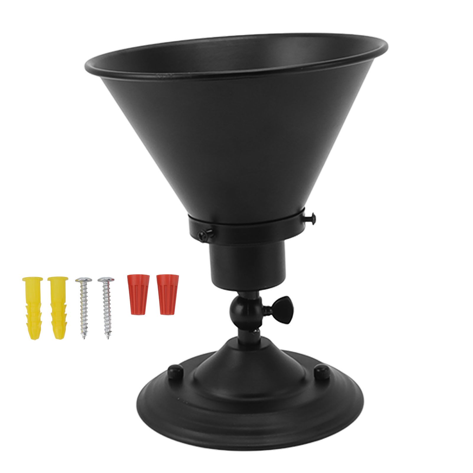 Adjustable Wall Lamp Holder Adjustable Black 85‑265V 60W Wall Light Fixture Holder for E27 E26 Light Bulbs - Image 1