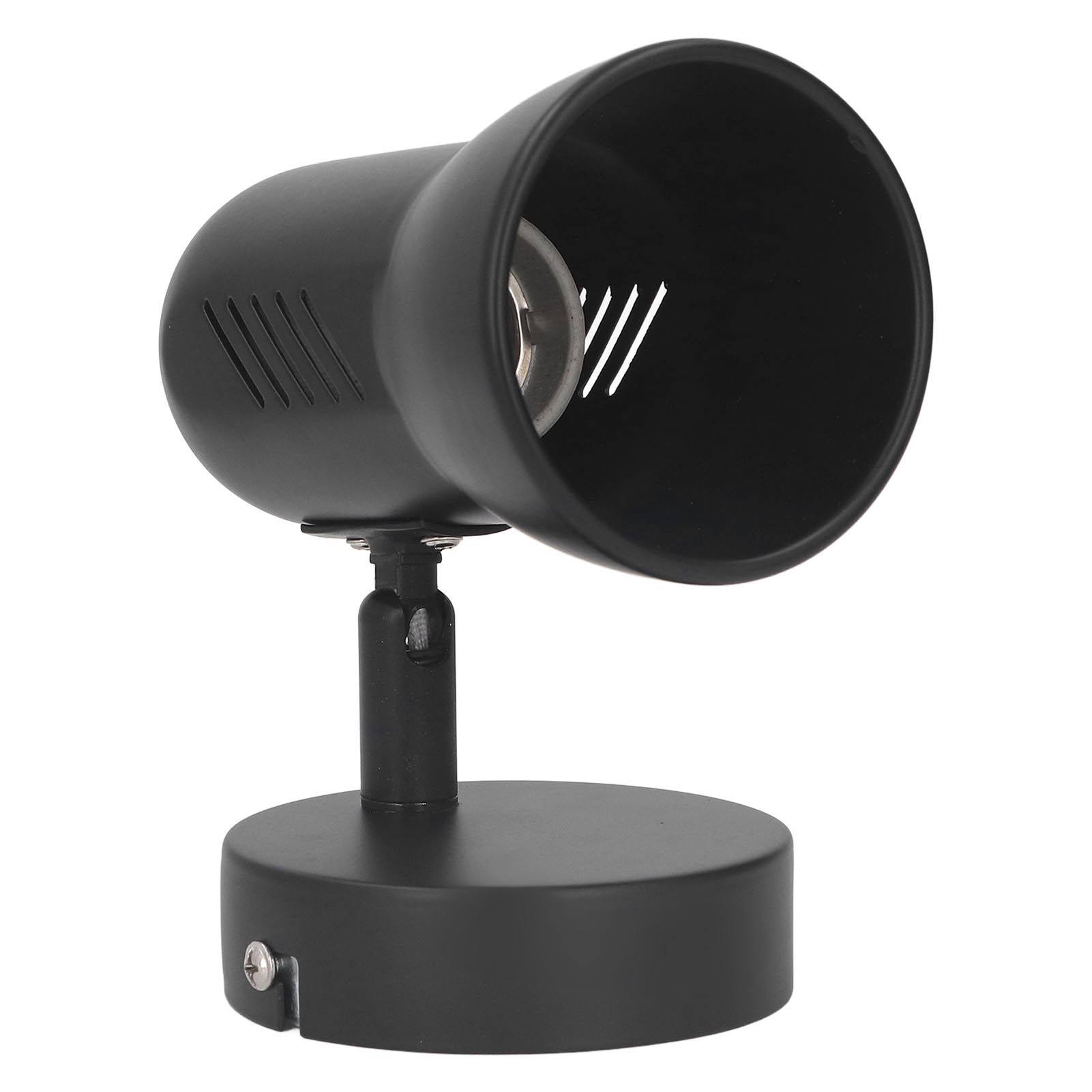 Wall Light Bulb Holder E26 Rotatable Matte Black Easy Installation Wall Mounted Bulb Socket for Bedroom Office 85‑265V - Image 2