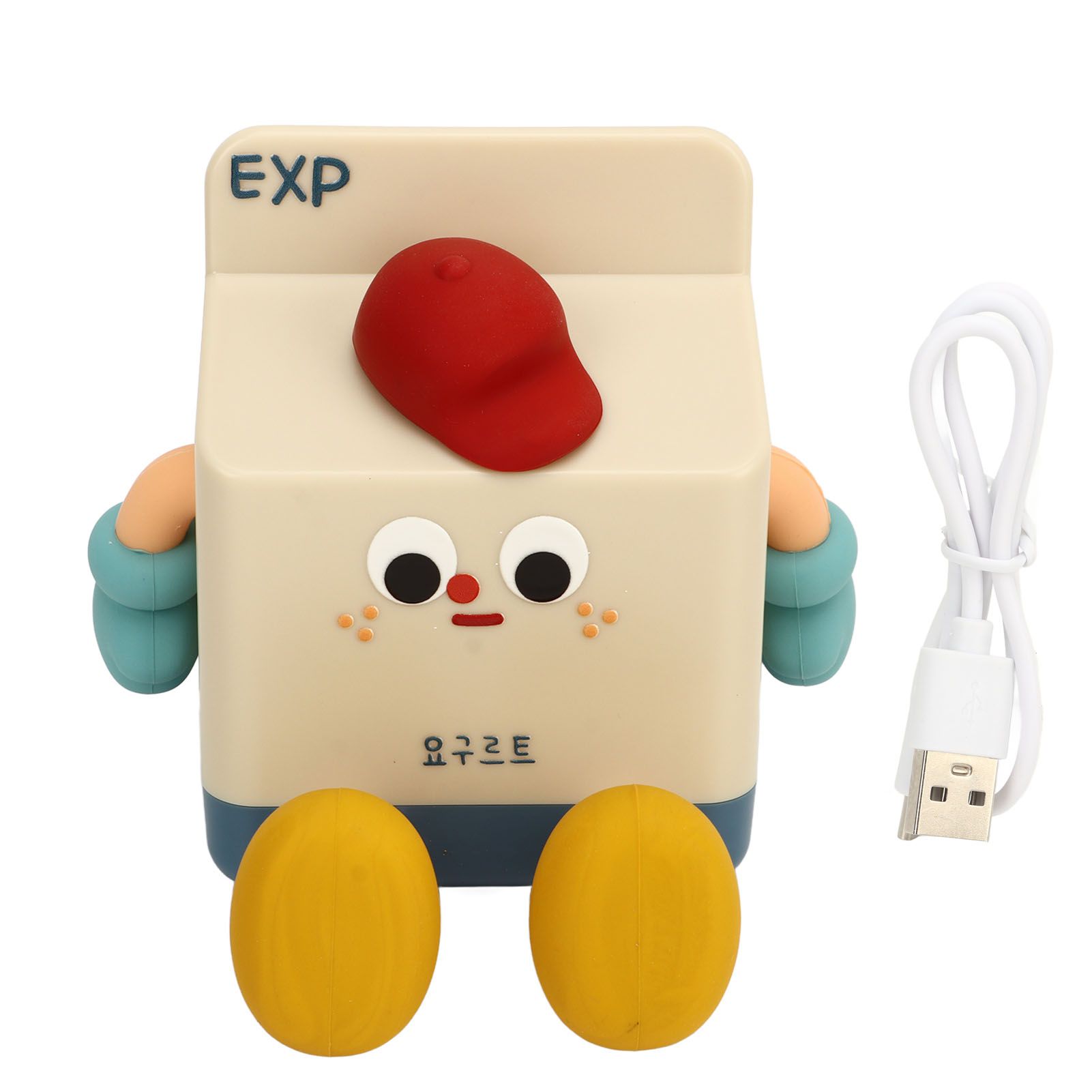 Milk Box Night Lamp Rechargeable LED Night Light Timing Bedside Light for Home Bedroom - Image 1