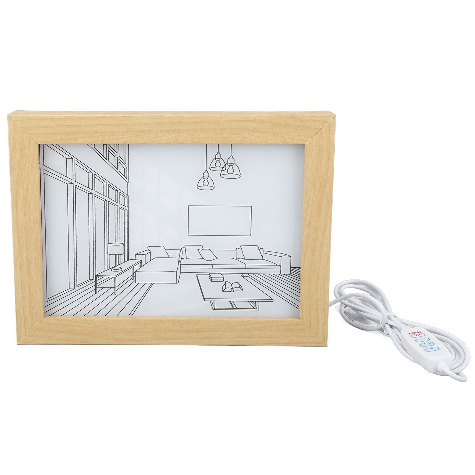 LED Decorative Light Painting 3 Lighting Modes Japan Anime Style Modern Simulate Sunshine Drawing Night Light S - Image 1