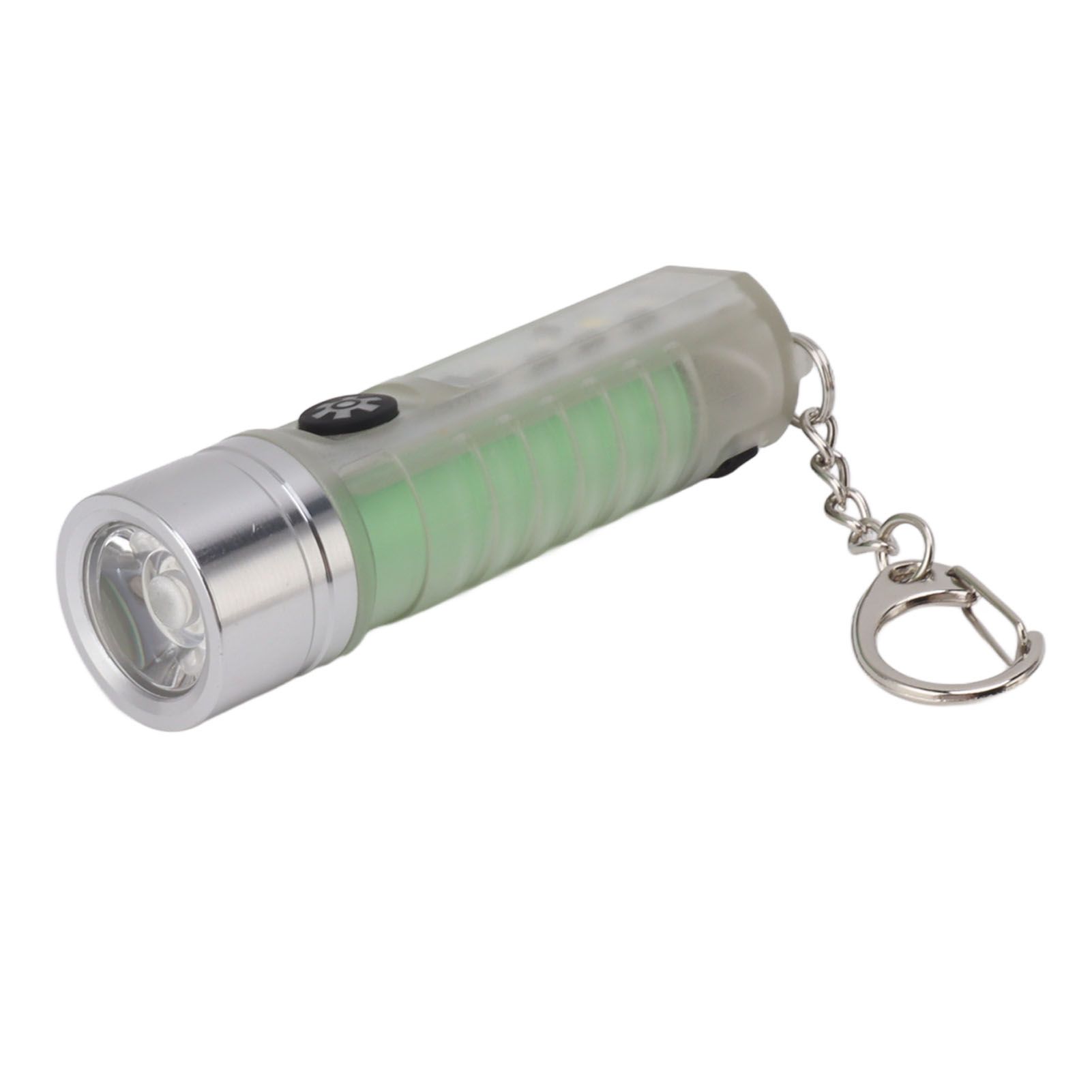 White Small Keychain Flashlight USB Type C Rechargeable IP65 Waterproof LED Mini Keyring Flashlight - Image 5