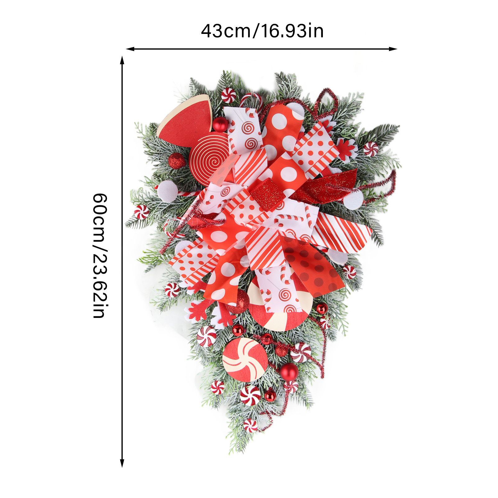 Christmas Garland Hanging Simulation Wreath for Living Room Bedroom Office Wedding Birthday - Image 5