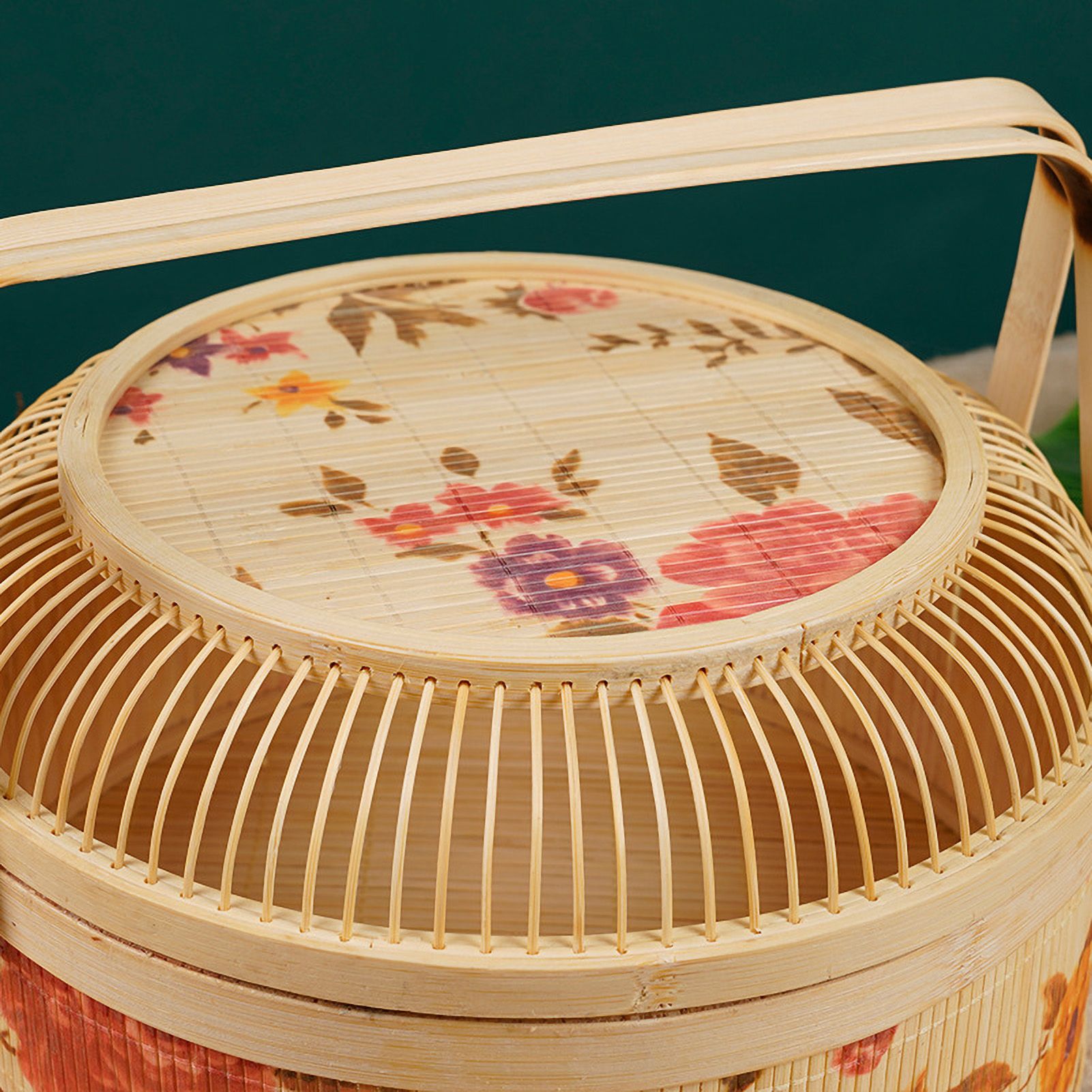 Rattan Small Bamboo Basket Hand Woven Children's Bamboo Woven Straw Bag - Image 2