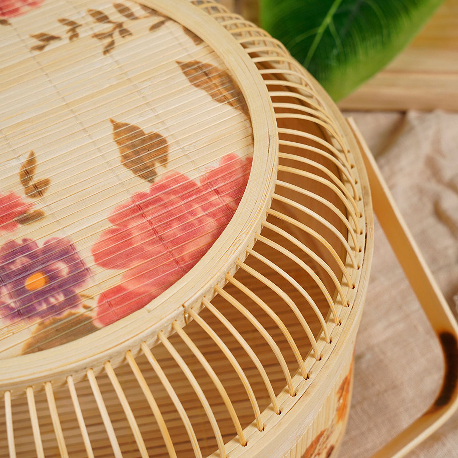 Rattan Small Bamboo Basket Hand Woven Children's Bamboo Woven Straw Bag - Image 3