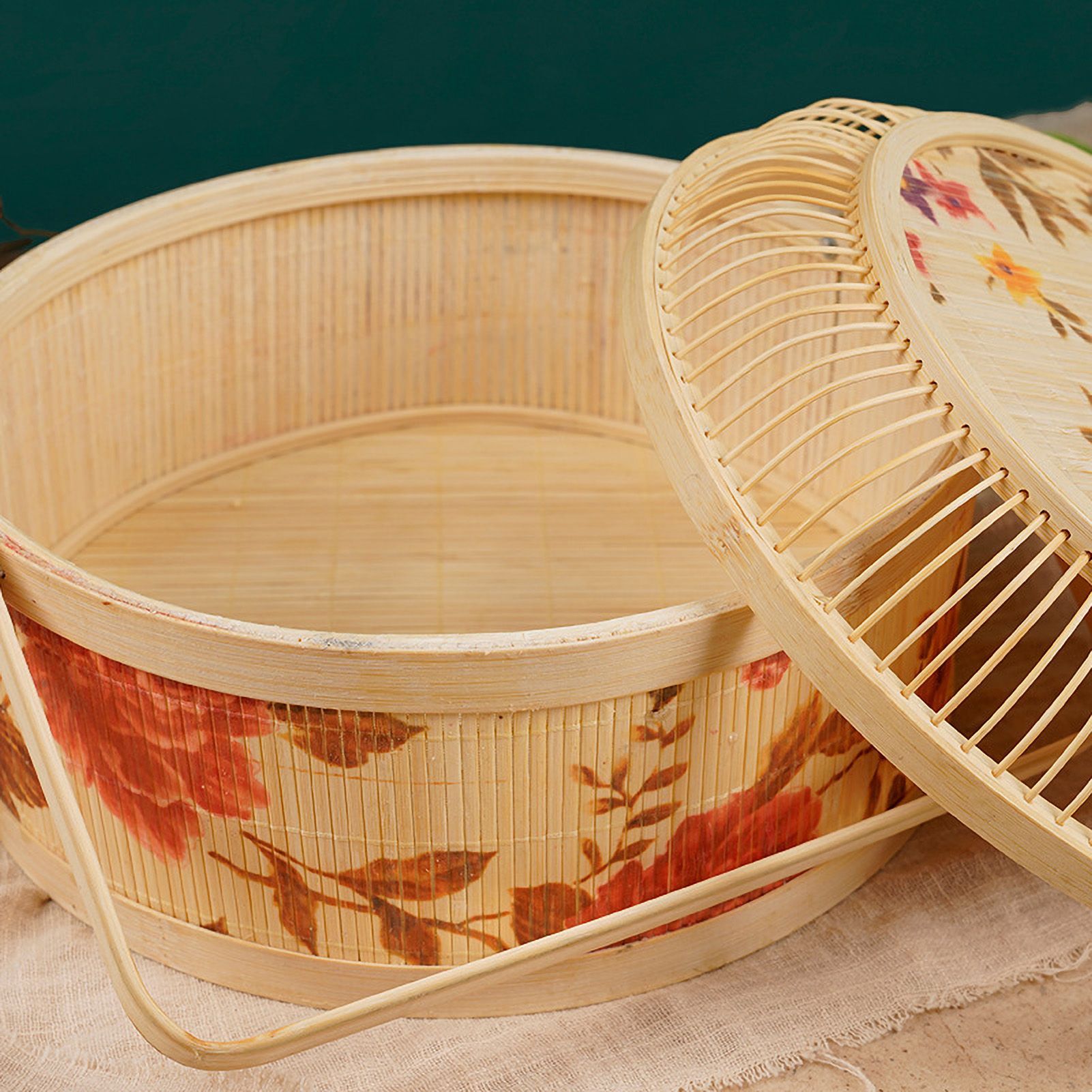 Rattan Small Bamboo Basket Hand Woven Children's Bamboo Woven Straw Bag - Image 5
