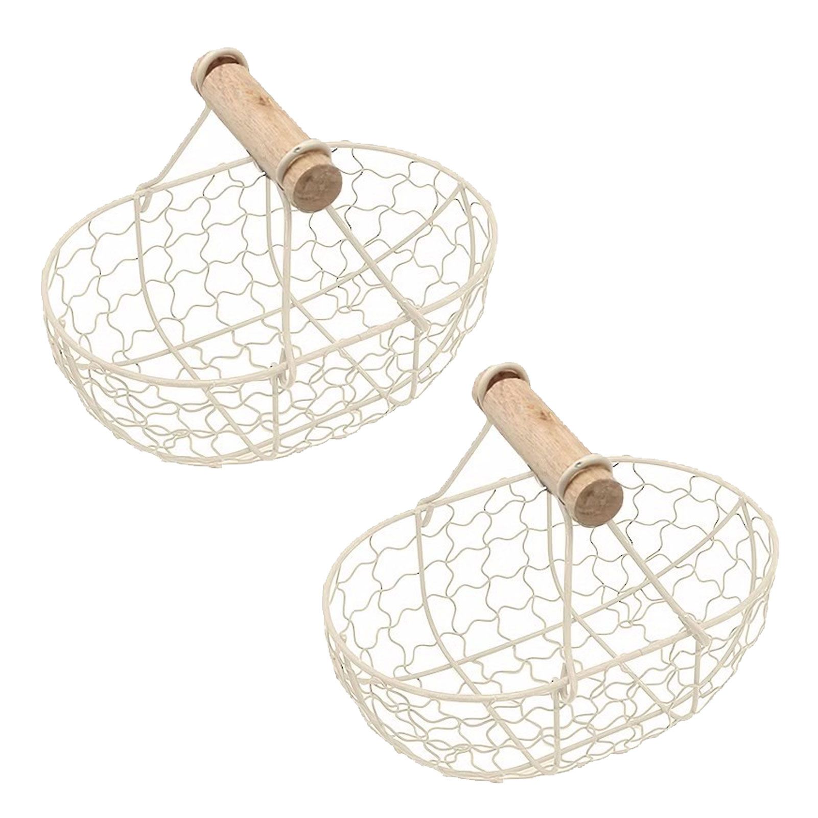 2pcs Flower Girl Basket Wedding Flower Baskets Metal Baskets Home Decor - Image 1