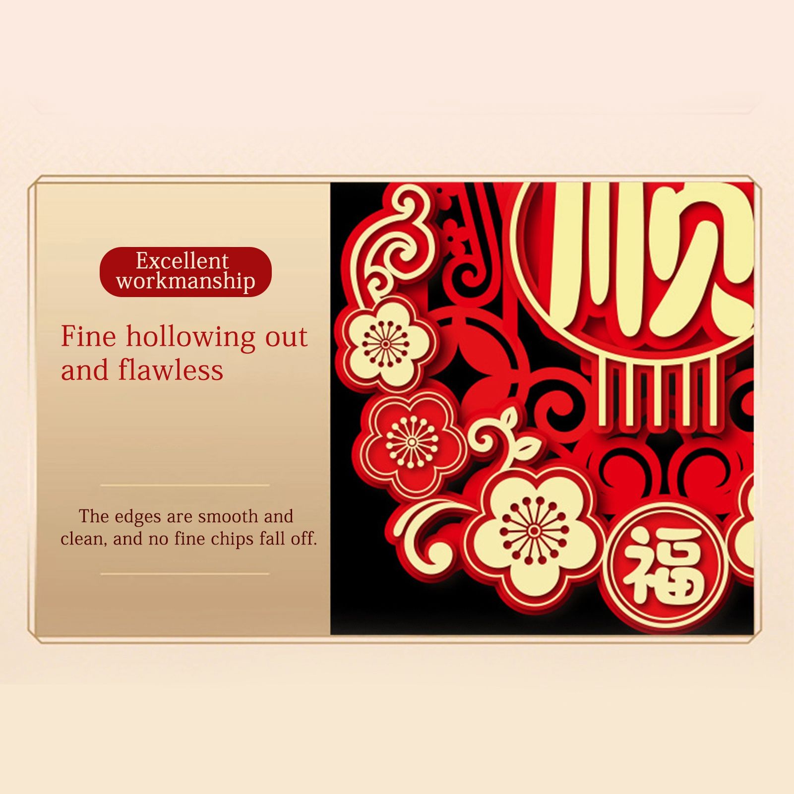 Door Decals for Dragon Year Festive 3D Hanging Decorations for Entrance Door and Window Flower Decor - Image 6