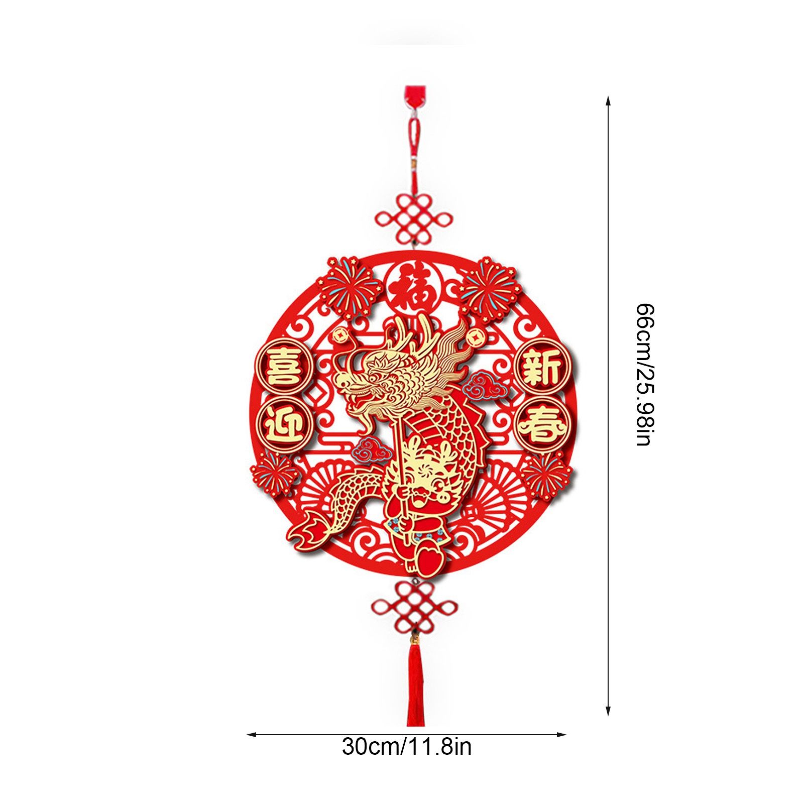 Door Decals for Dragon Year Festive 3D Hanging Decorations for Entrance Door and Window Flower Decor - Image 7