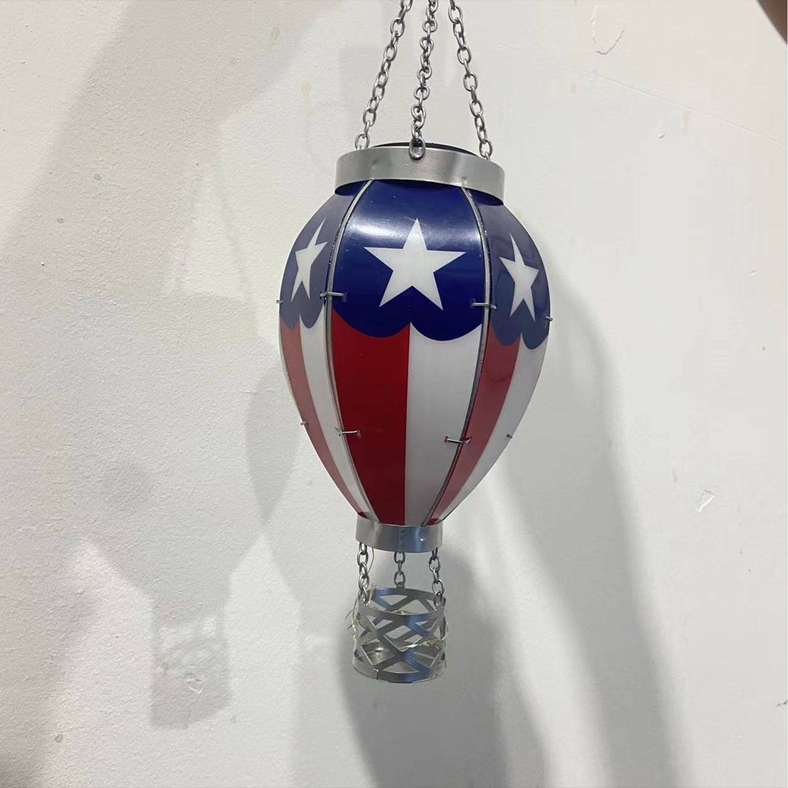 LED Solar Hot Air Balloon Lamp Garden Hanging Night Light for Outdoor Home Party Decor - Image 2