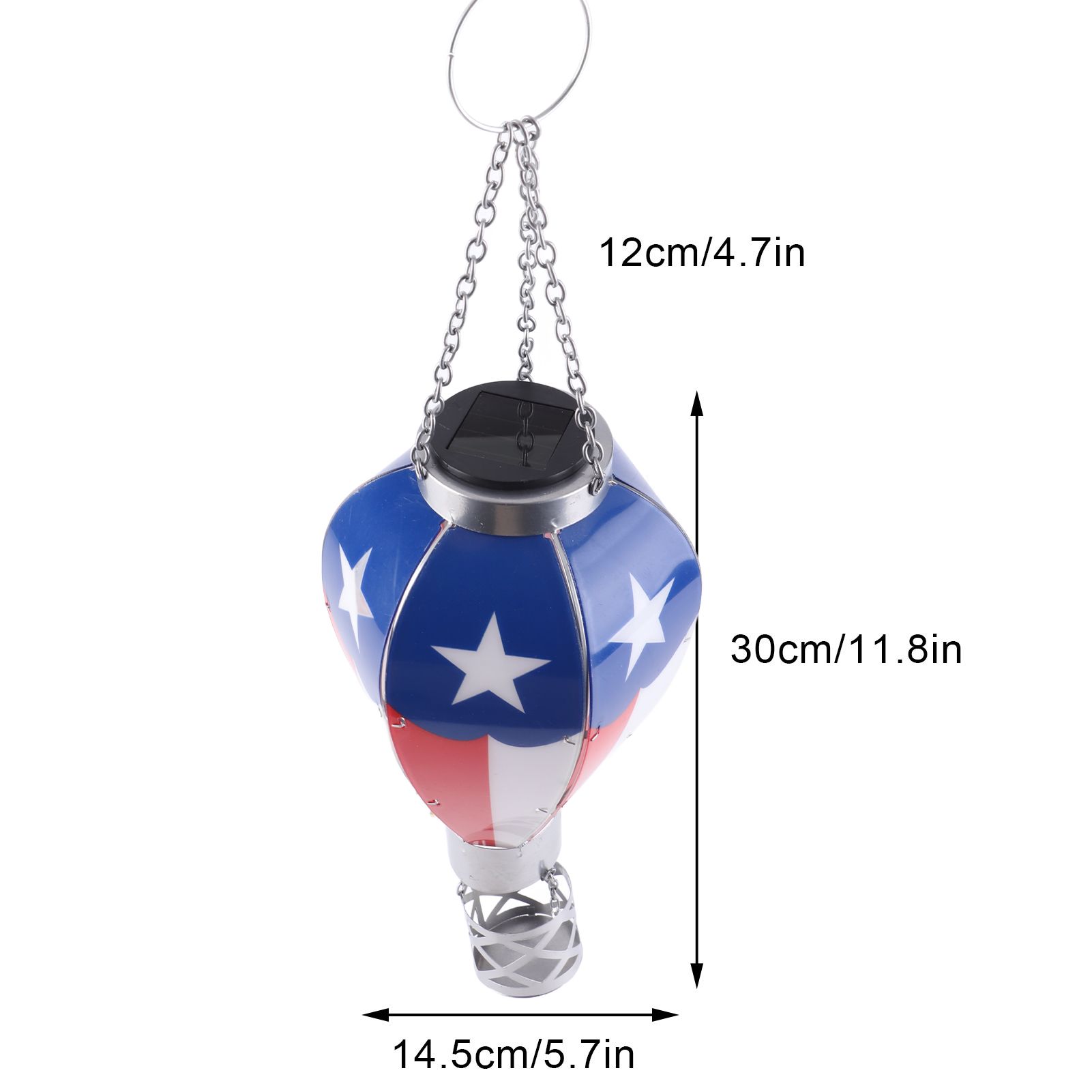 LED Solar Hot Air Balloon Lamp Garden Hanging Night Light for Outdoor Home Party Decor - Image 3