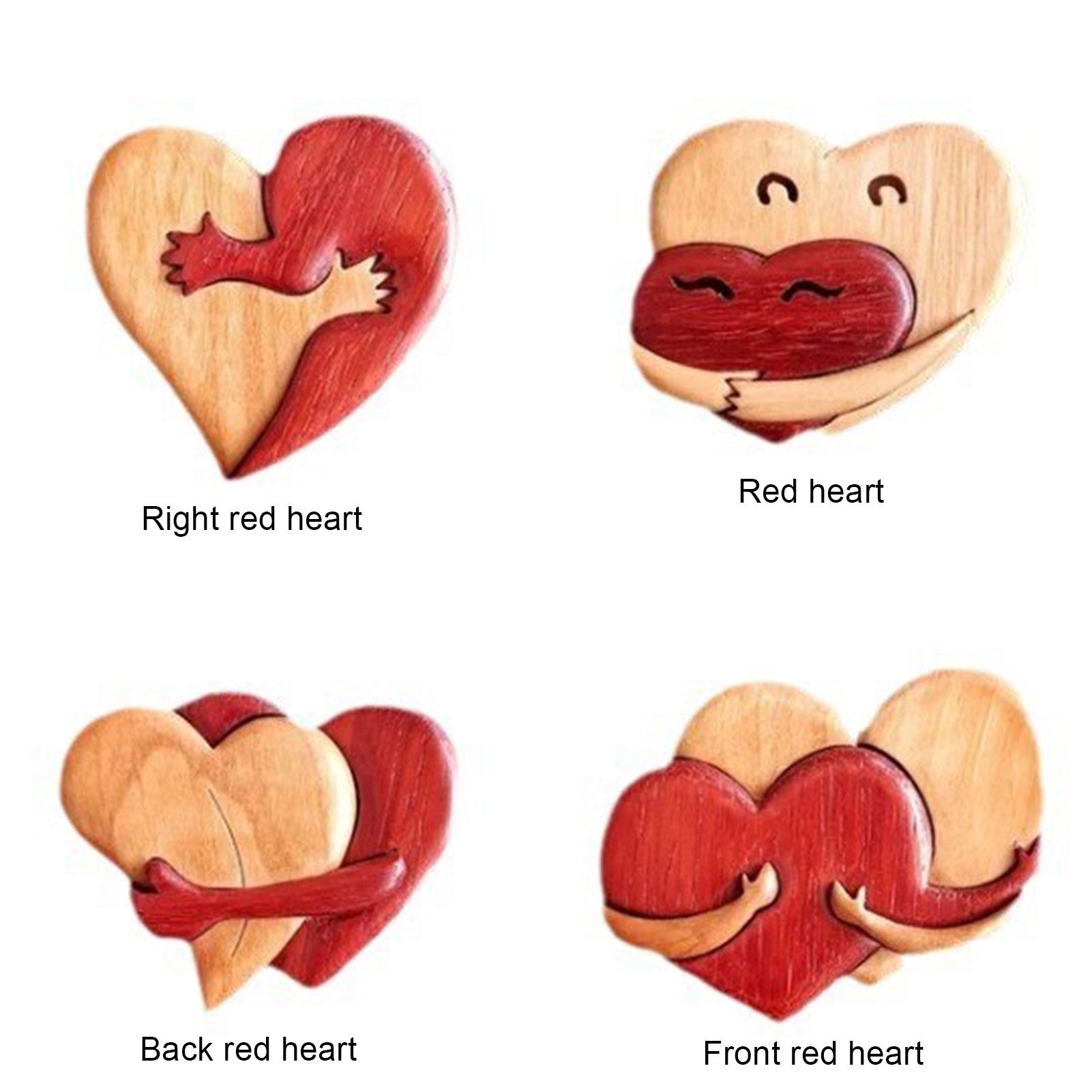 Wooden Heart Decorative Ornament Heart Shaped Craft Pendant Gift For Mother's Day Valentine's Day - Image 8