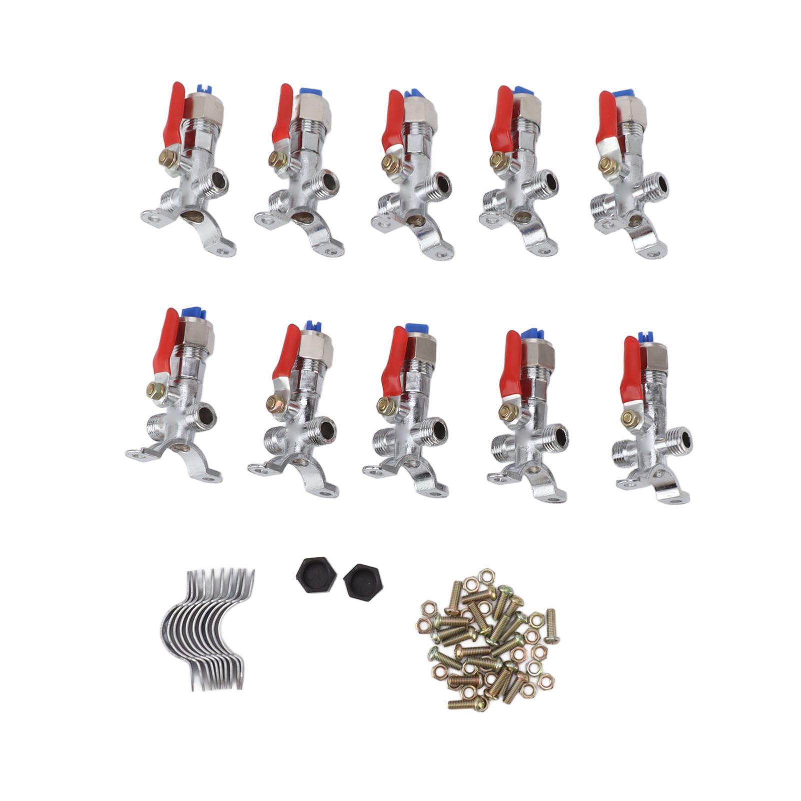 10PCS Atomizing Spray Nozzle Set Zinc Alloy Agricultural Plant Water Misting Fan Nozzle for Tractor Lawn Landscaping Irrigation - Image 1