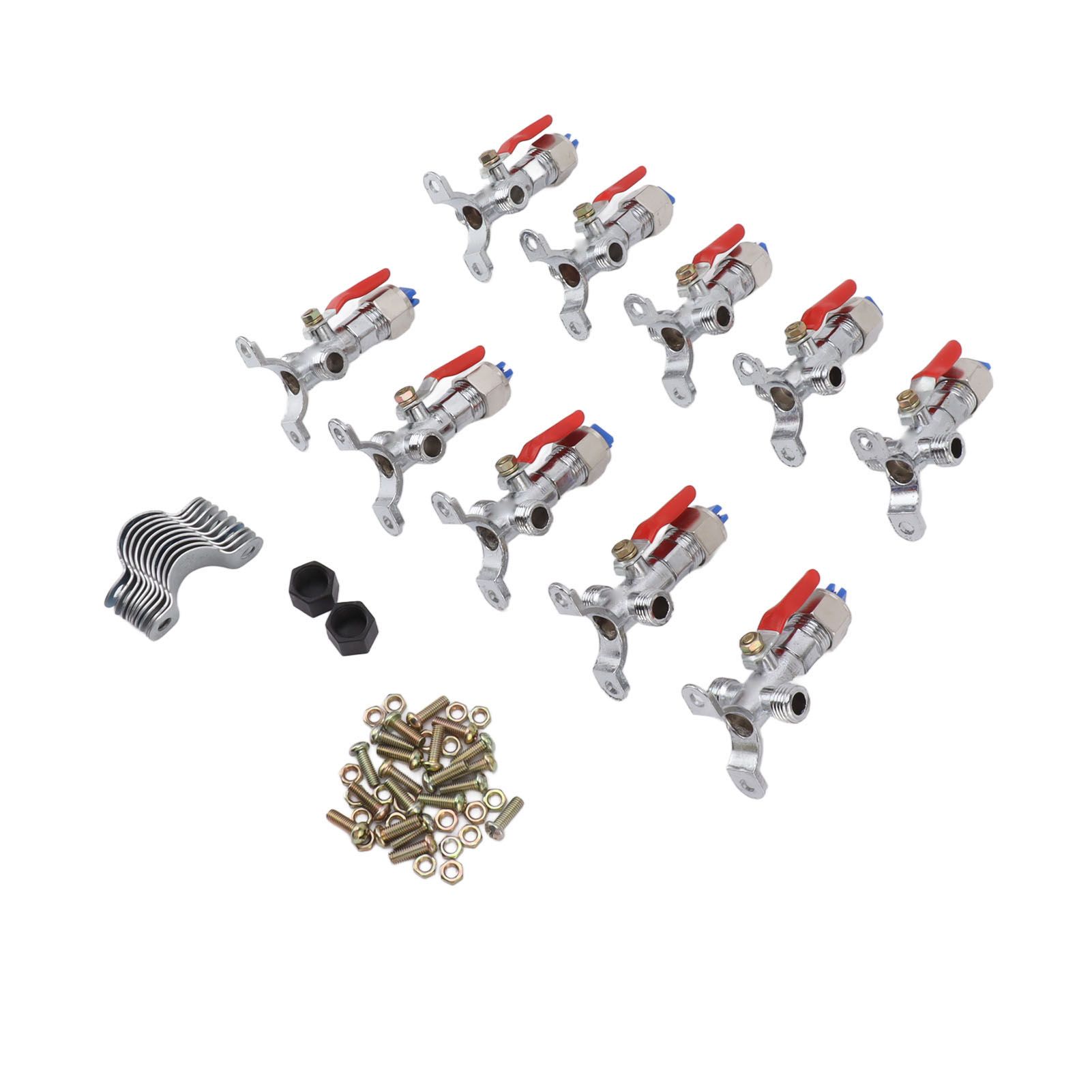 10PCS Atomizing Spray Nozzle Set Zinc Alloy Agricultural Plant Water Misting Fan Nozzle for Tractor Lawn Landscaping Irrigation - Image 2