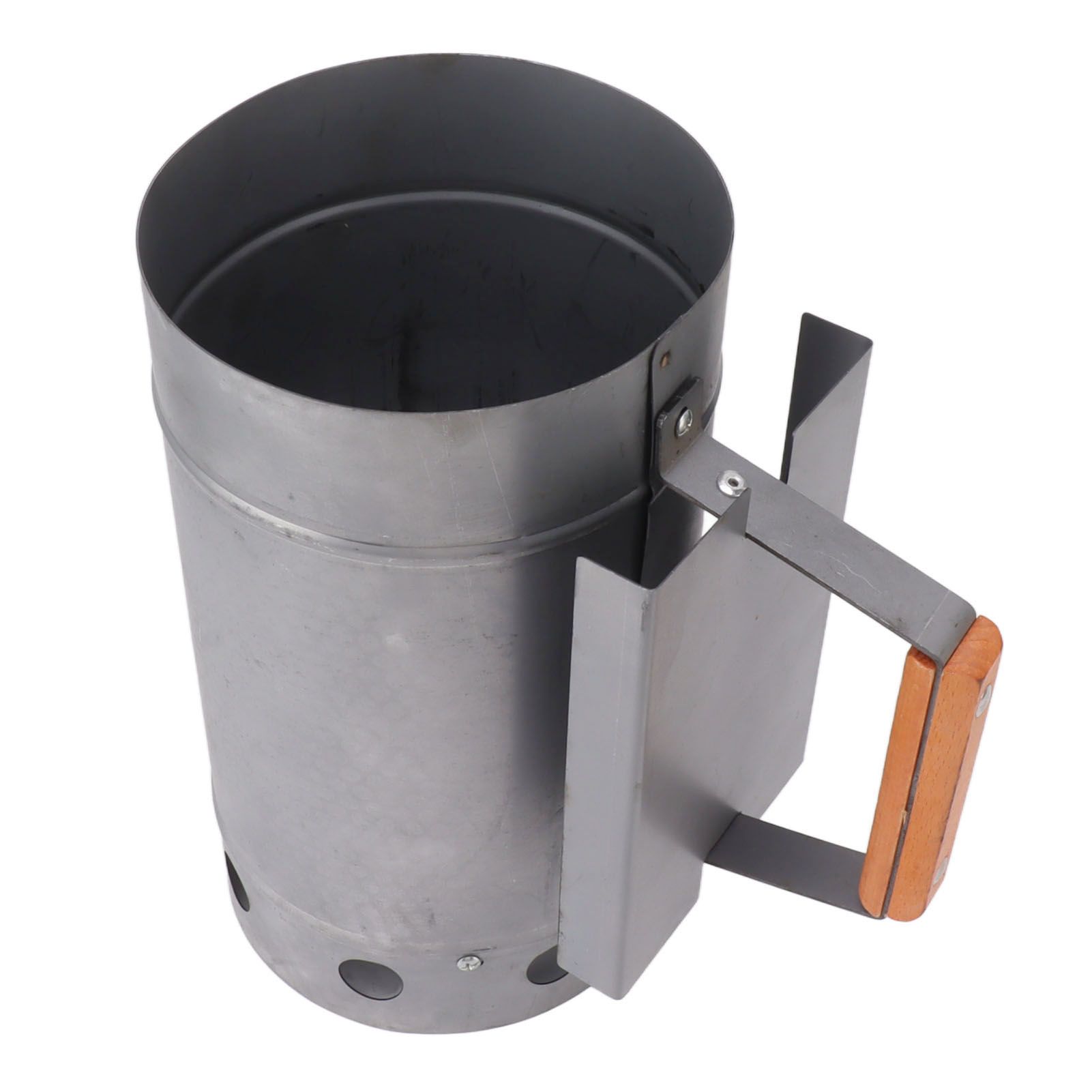 Grill Chimney Starter Wood Handle Compact Barbecue Chimney Starter for Outdoor Cooking Camping - Image 7