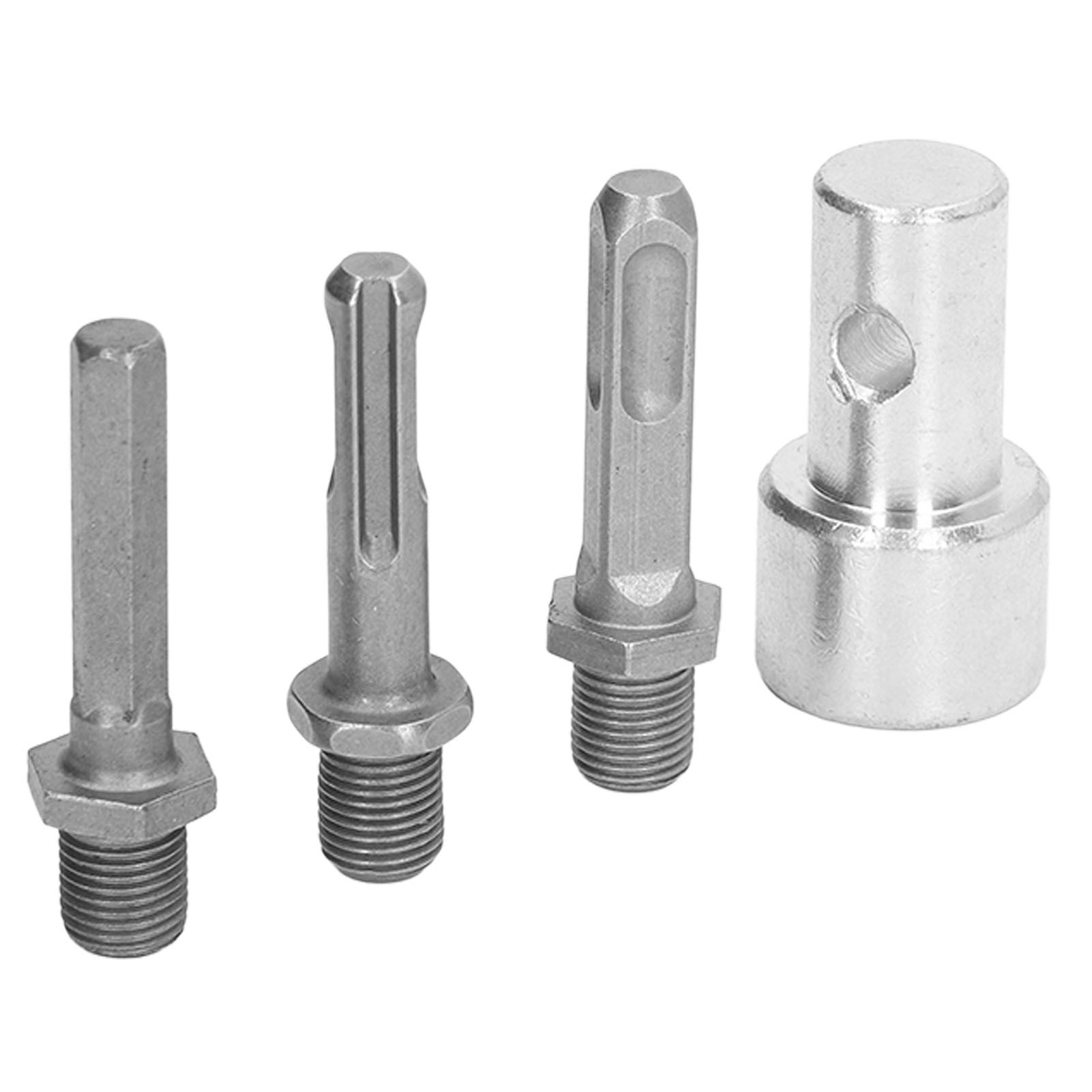 Auger Adapter 1 to 3 Drill Adapter Carbon Steel Round Chuck 2 Pits 2 Slots Garden Auger Drill Connector Garden Tools - Image 1