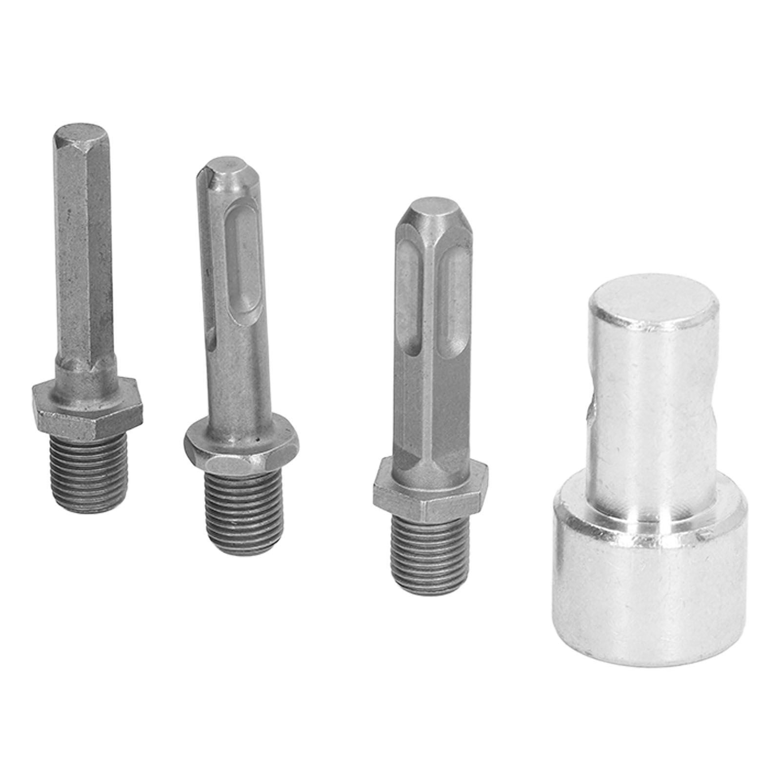 Auger Adapter 1 to 3 Drill Adapter Carbon Steel Round Chuck 2 Pits 2 Slots Garden Auger Drill Connector Garden Tools - Image 2