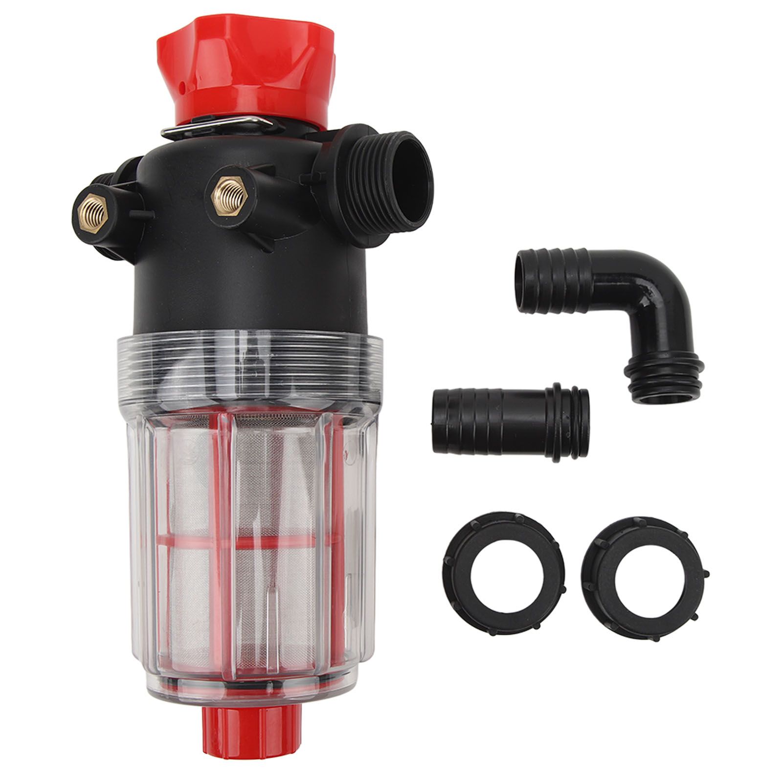 Water Pump Strainer Filter with 60 Mesh Stainless Steel Filter Screen High Flow Pipeline Filter Transparent Design 25mm Interface ( G1 Pipe) - Image 1