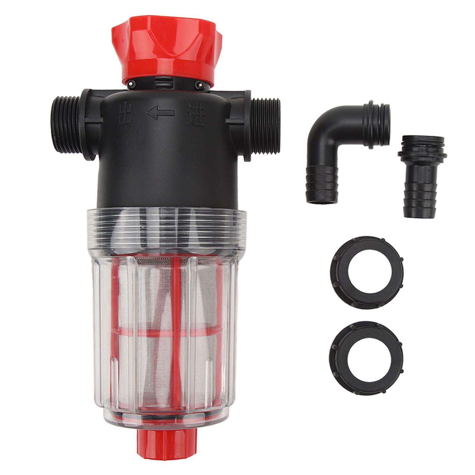 Water Pump Strainer Filter with 60 Mesh Stainless Steel Filter Screen High Flow Pipeline Filter Transparent Design 19mm Interface ( G3/4 Pipe) - Image 1