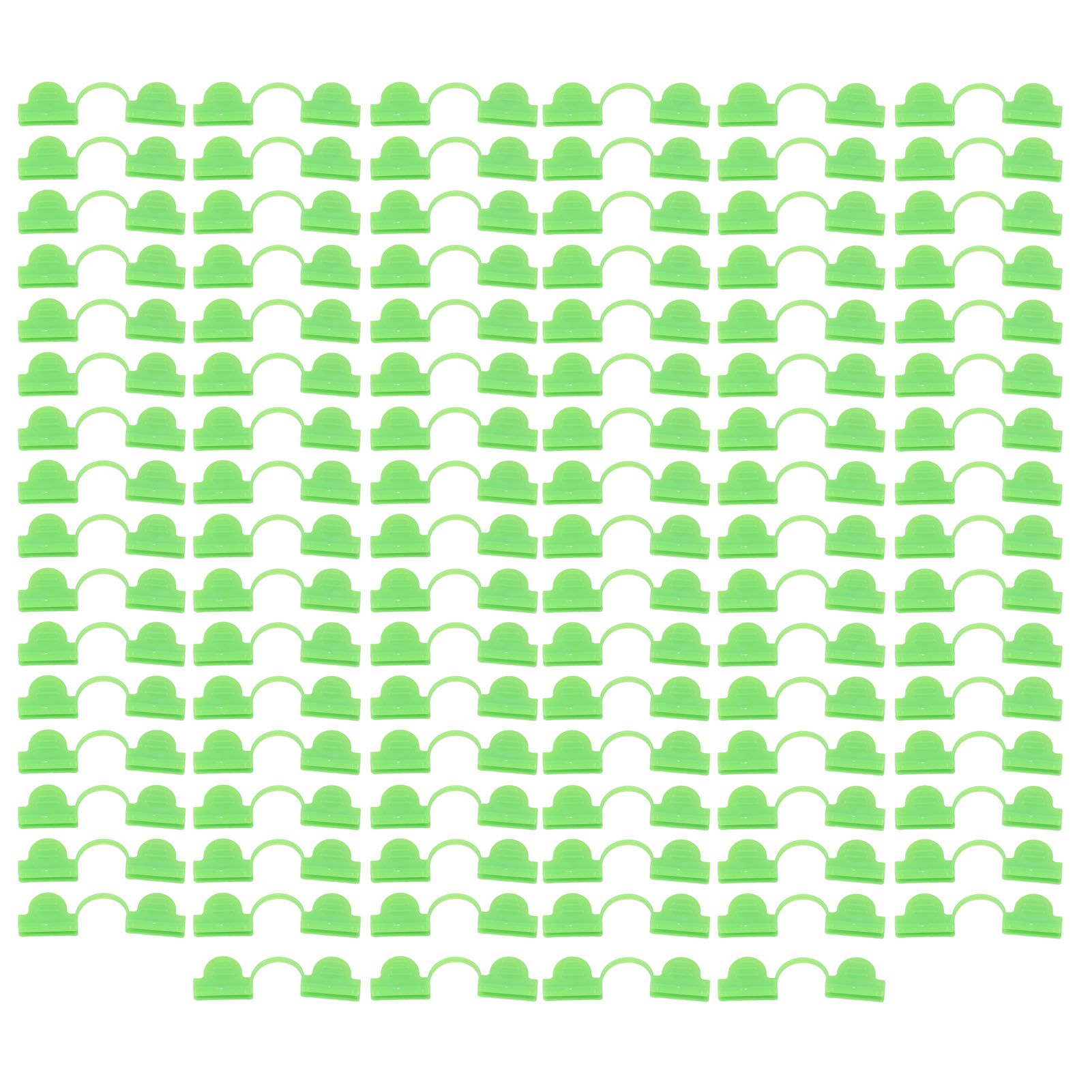 100PCS Greenhouse Clamp Plastic Double Head Shading Garden Hoop Greenhouse Clip Fiberglass Gardening Supplies 6mm Light Green - Image 1
