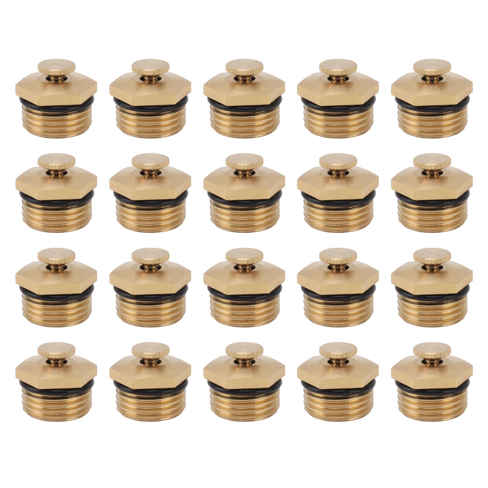 20PCS Brass Misting Nozzles 1/2 Inch Adjustable Dust Removal Cooling Atomizers Nozzles for Lawn Garden - Image 1