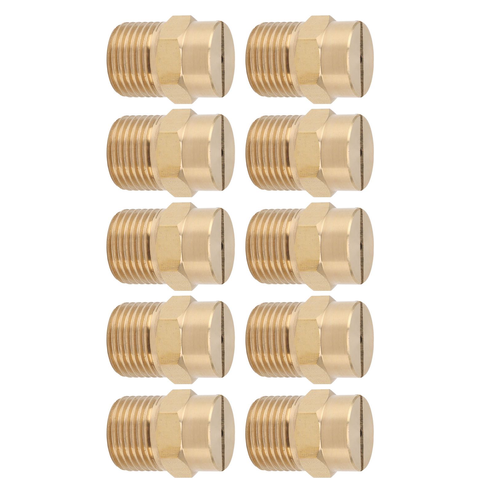 10PCS Directional Slot Nozzle Brass Cooling Misting Rustproof Heat Resistant Water Hose Nozzle for Lawns Vegetable Gardens 4 Point Thread - Image 3