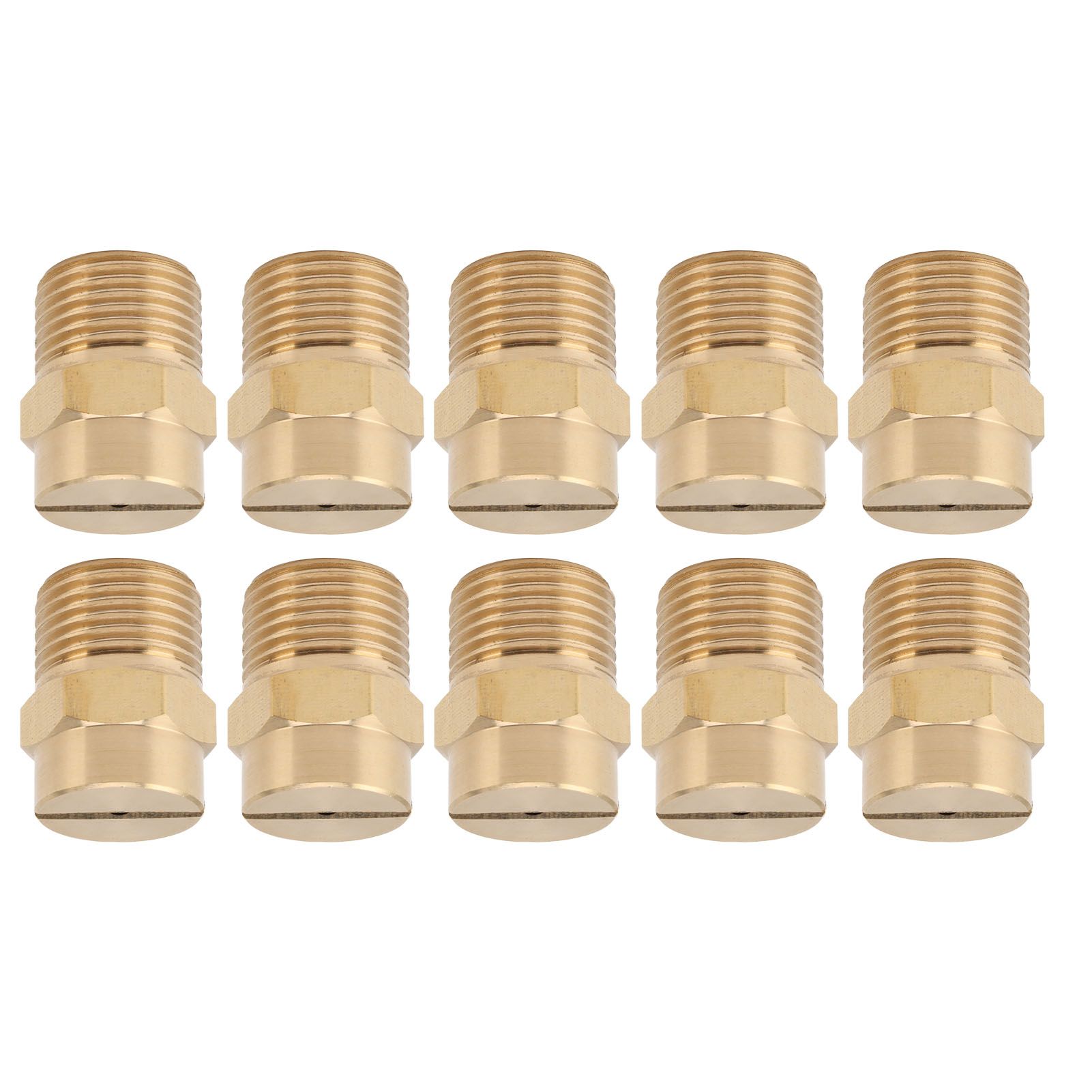 10PCS Directional Slot Nozzle Brass Cooling Misting Rustproof Heat Resistant Water Hose Nozzle for Lawns Vegetable Gardens 4 Point Thread - Image 5