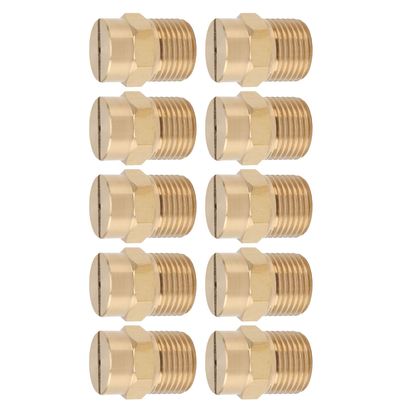 10PCS Directional Slot Nozzle Brass Cooling Misting Rustproof Heat Resistant Water Hose Nozzle for Lawns Vegetable Gardens 4 Point Thread - Image 7