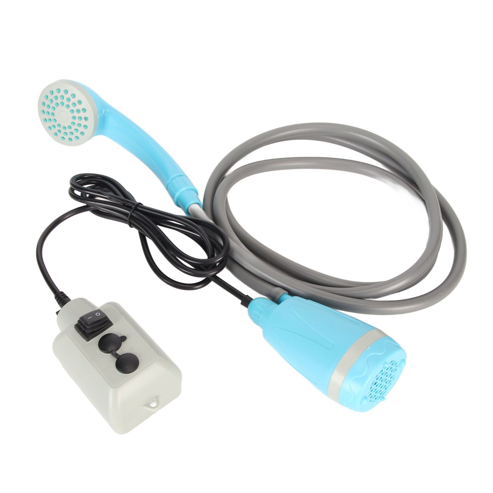 Portable Outdoor Shower Kit USB Rechargeable Camping Shower Set with Water Pump Blue - Image 2