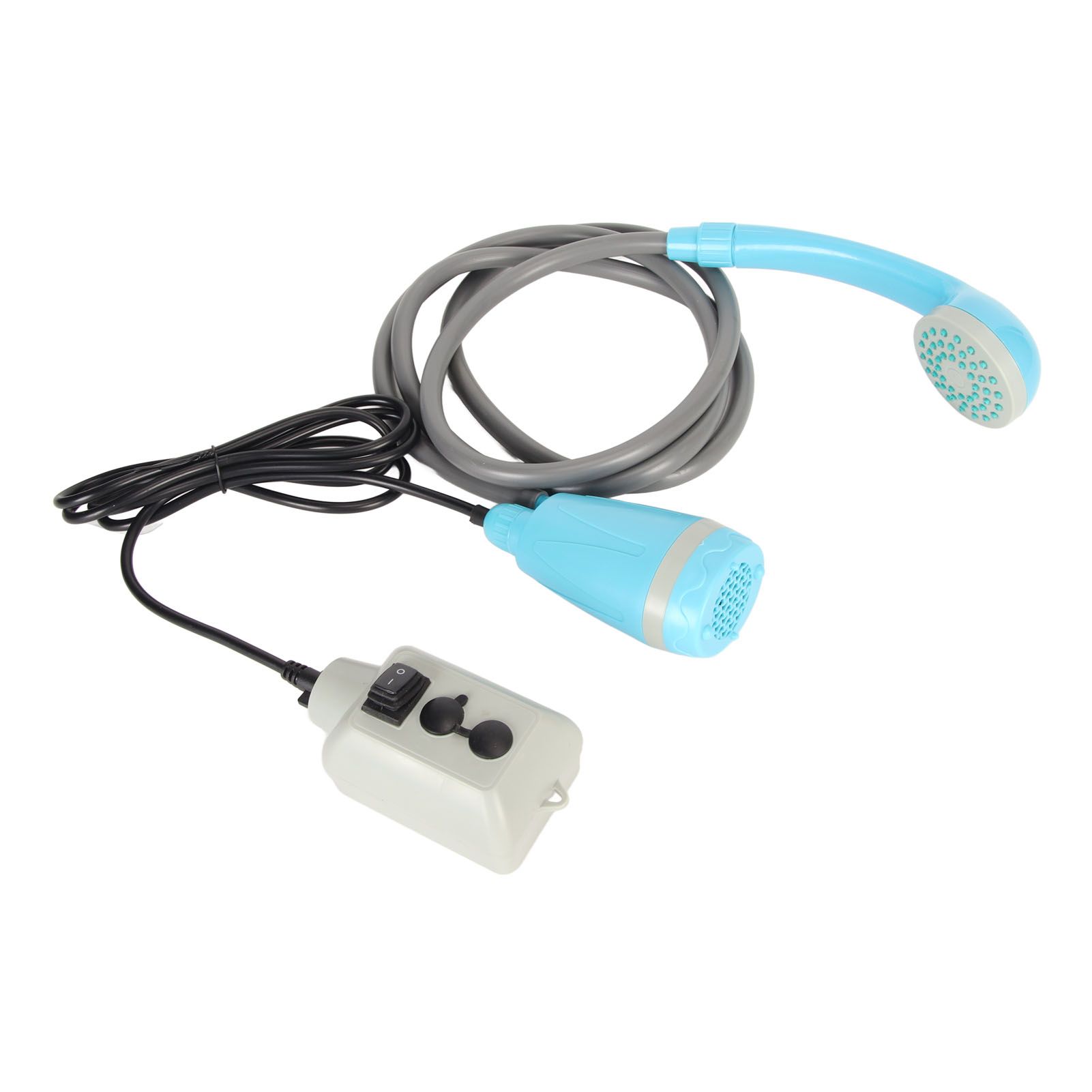 Portable Outdoor Shower Kit USB Rechargeable Camping Shower Set with Water Pump Blue - Image 3