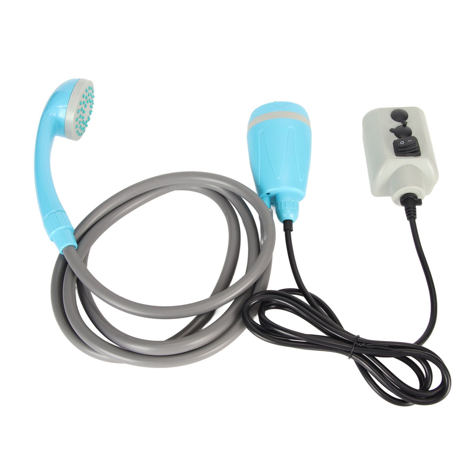 Portable Outdoor Shower Kit USB Rechargeable Camping Shower Set with Water Pump Blue - Image 4