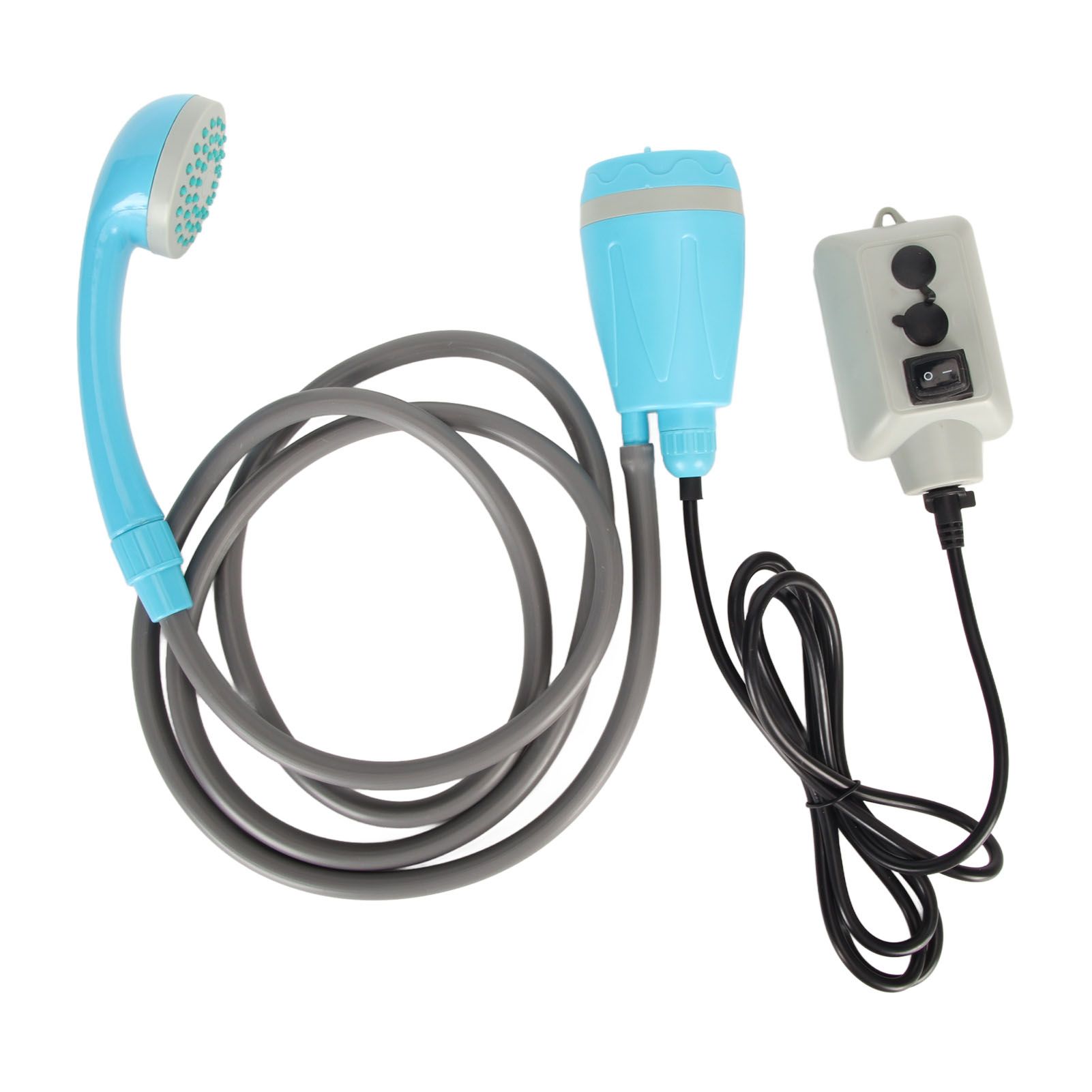 Portable Outdoor Shower Kit USB Rechargeable Camping Shower Set with Water Pump Blue - Image 7