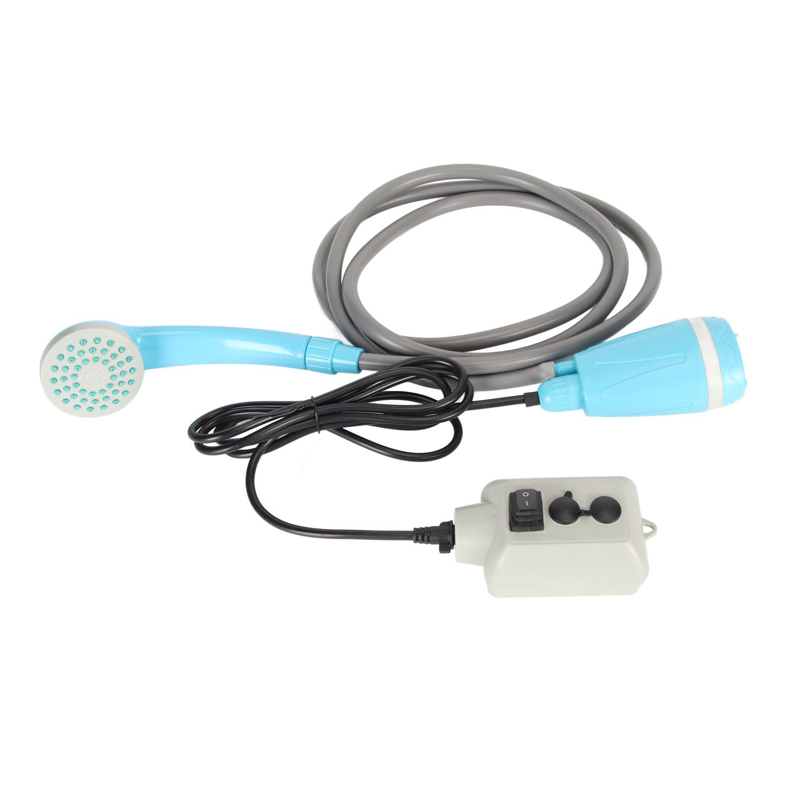 Portable Outdoor Shower Kit USB Rechargeable Camping Shower Set with Water Pump Blue - Image 8