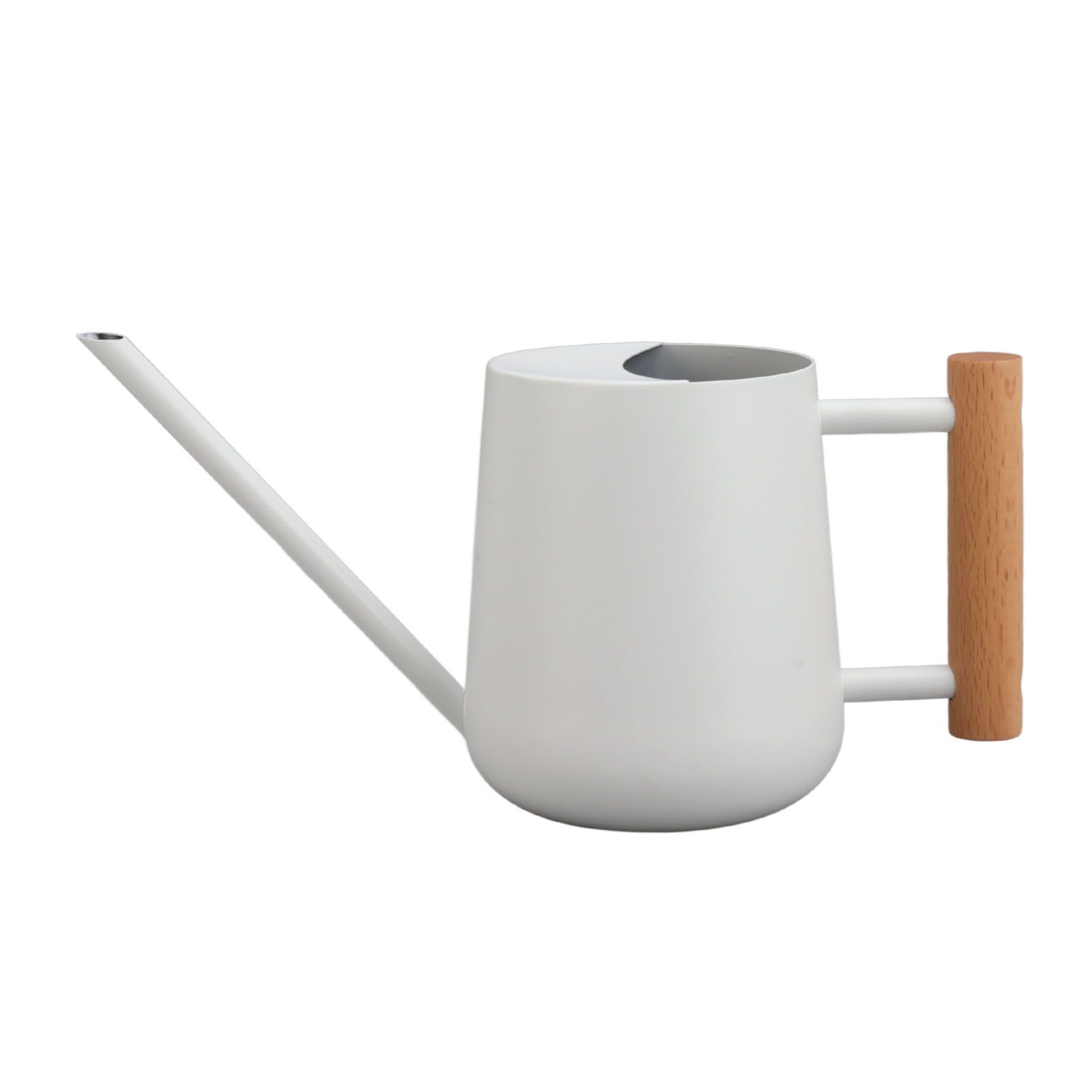 Watering Can 900ml Stainless Steel Long Spout Wooden Handle Elegant Flower Watering Pot for Garden Family Outdoor White - Image 7