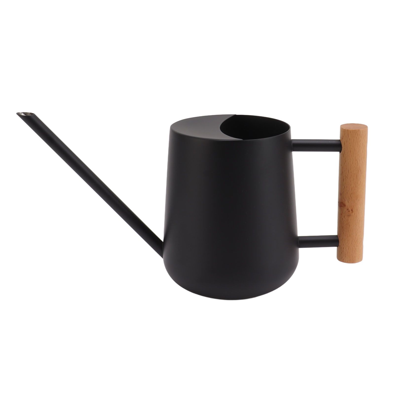 Watering Can 900ml Stainless Steel Long Spout Wooden Handle Elegant Flower Watering Pot for Garden Family Outdoor Black - Image 7