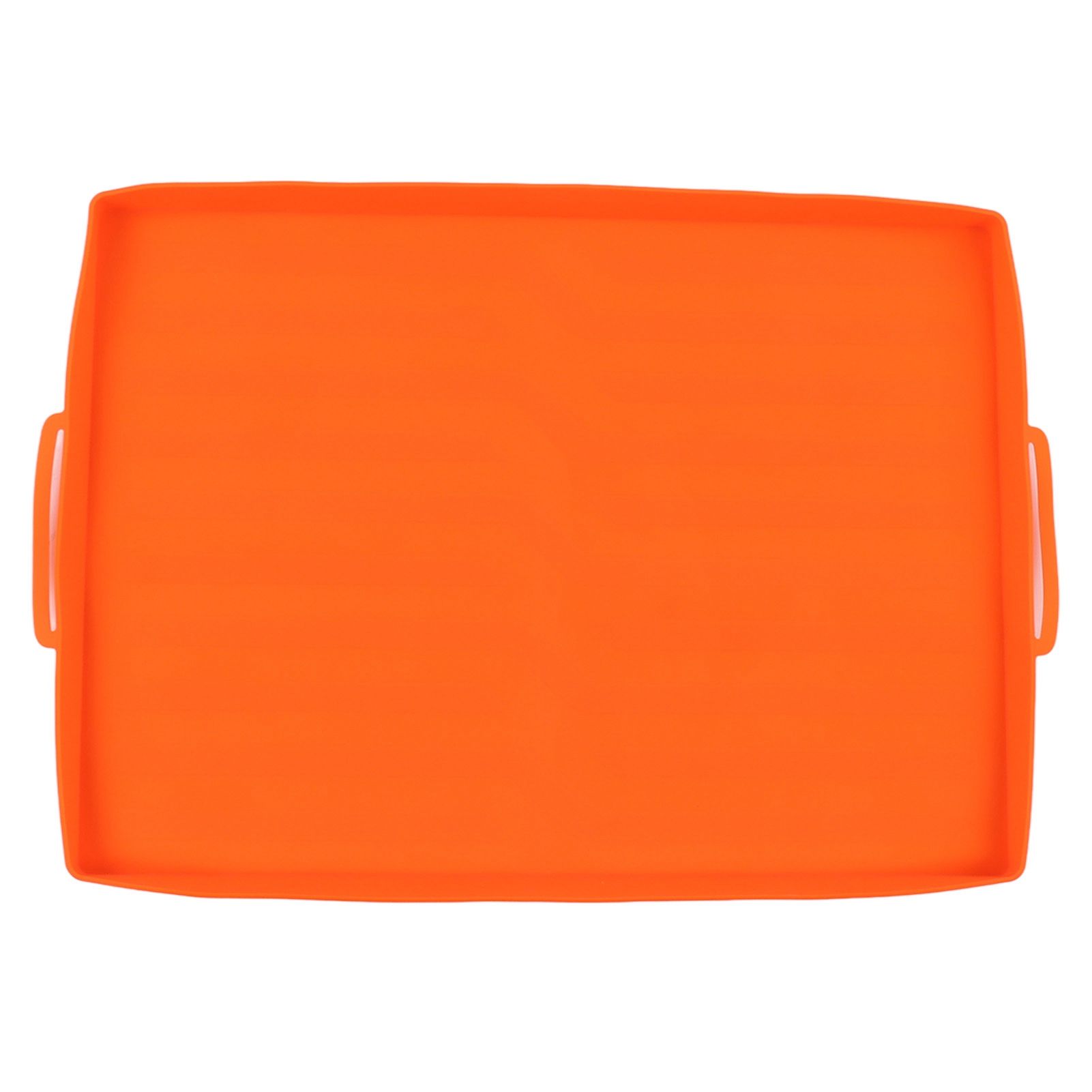 Griddle Mat Silicone Grill Cover Protective Grill Cover BBQ Grill Mat for Outdoor Cooking 22in Orange Handle - Image 1