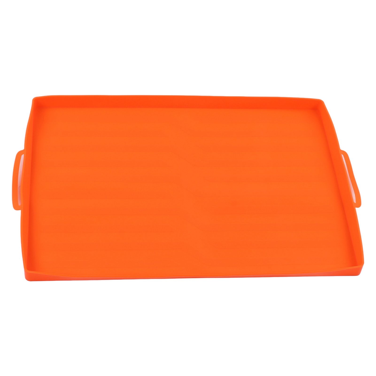 Griddle Mat Silicone Grill Cover Protective Grill Cover BBQ Grill Mat for Outdoor Cooking 22in Orange Handle - Image 2