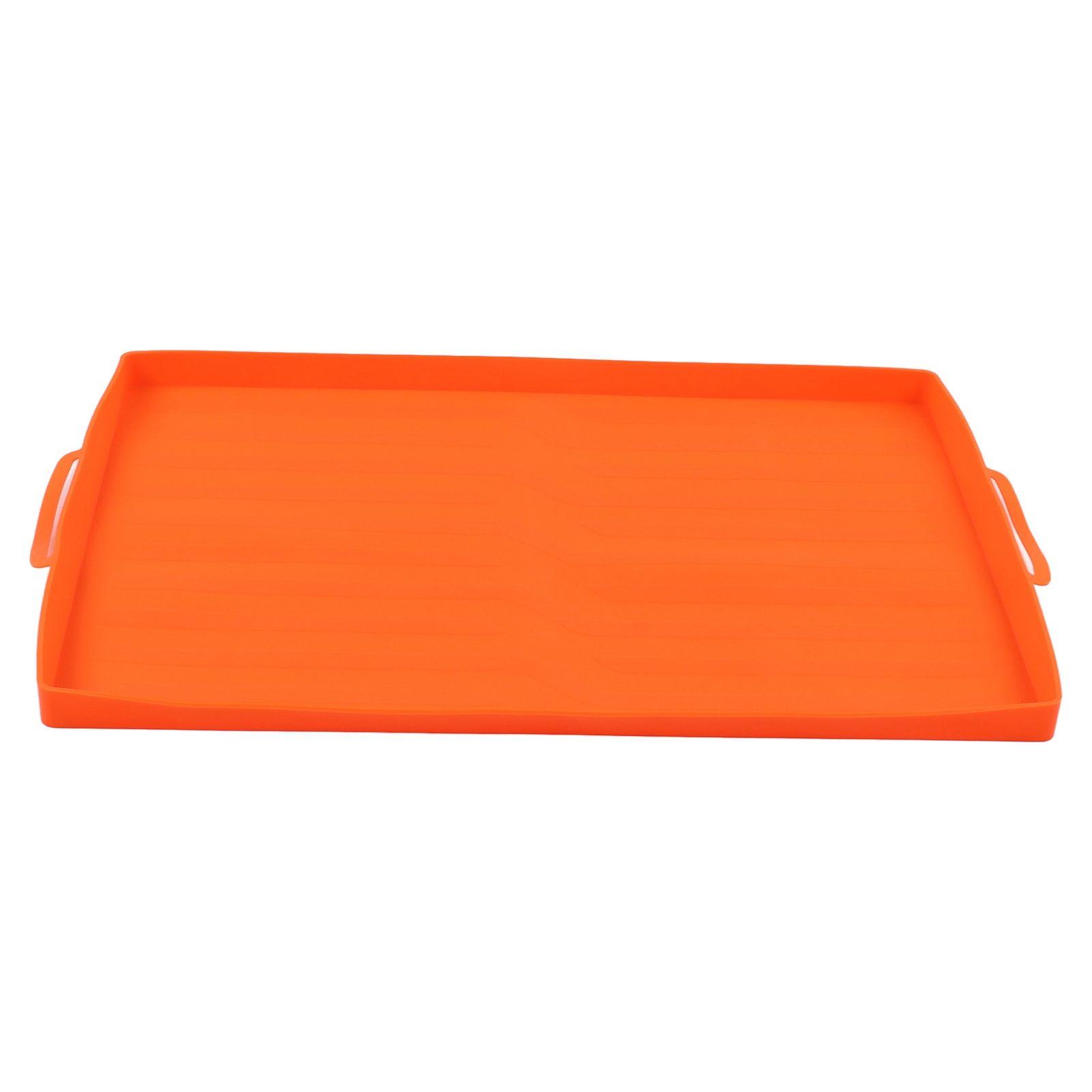 Griddle Mat Silicone Grill Cover Protective Grill Cover BBQ Grill Mat for Outdoor Cooking 22in Orange Handle - Image 3
