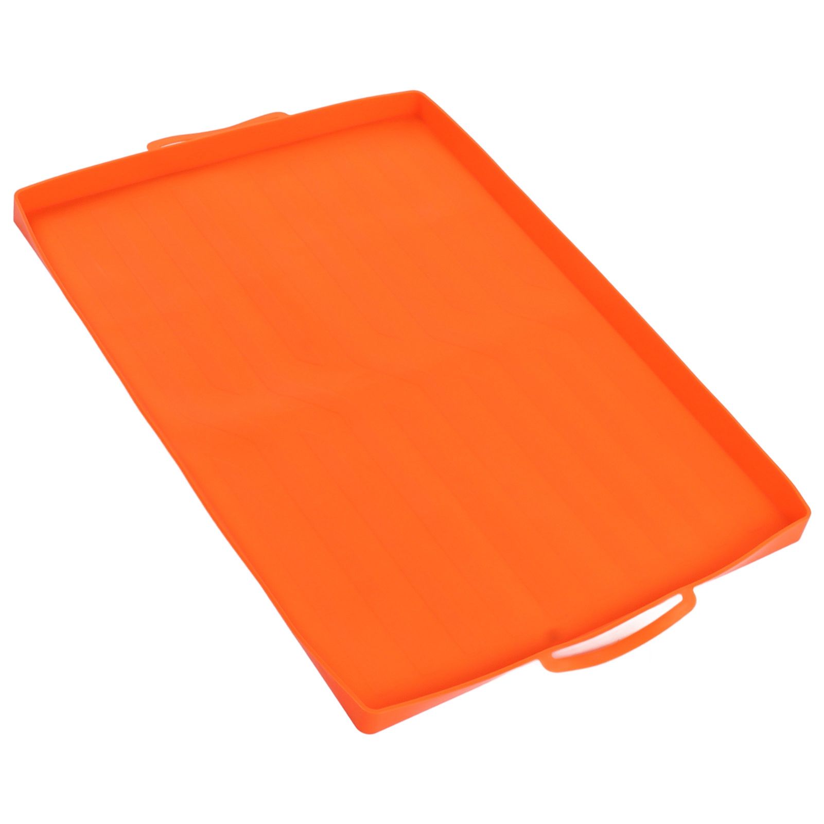 Griddle Mat Silicone Grill Cover Protective Grill Cover BBQ Grill Mat for Outdoor Cooking 22in Orange Handle - Image 5