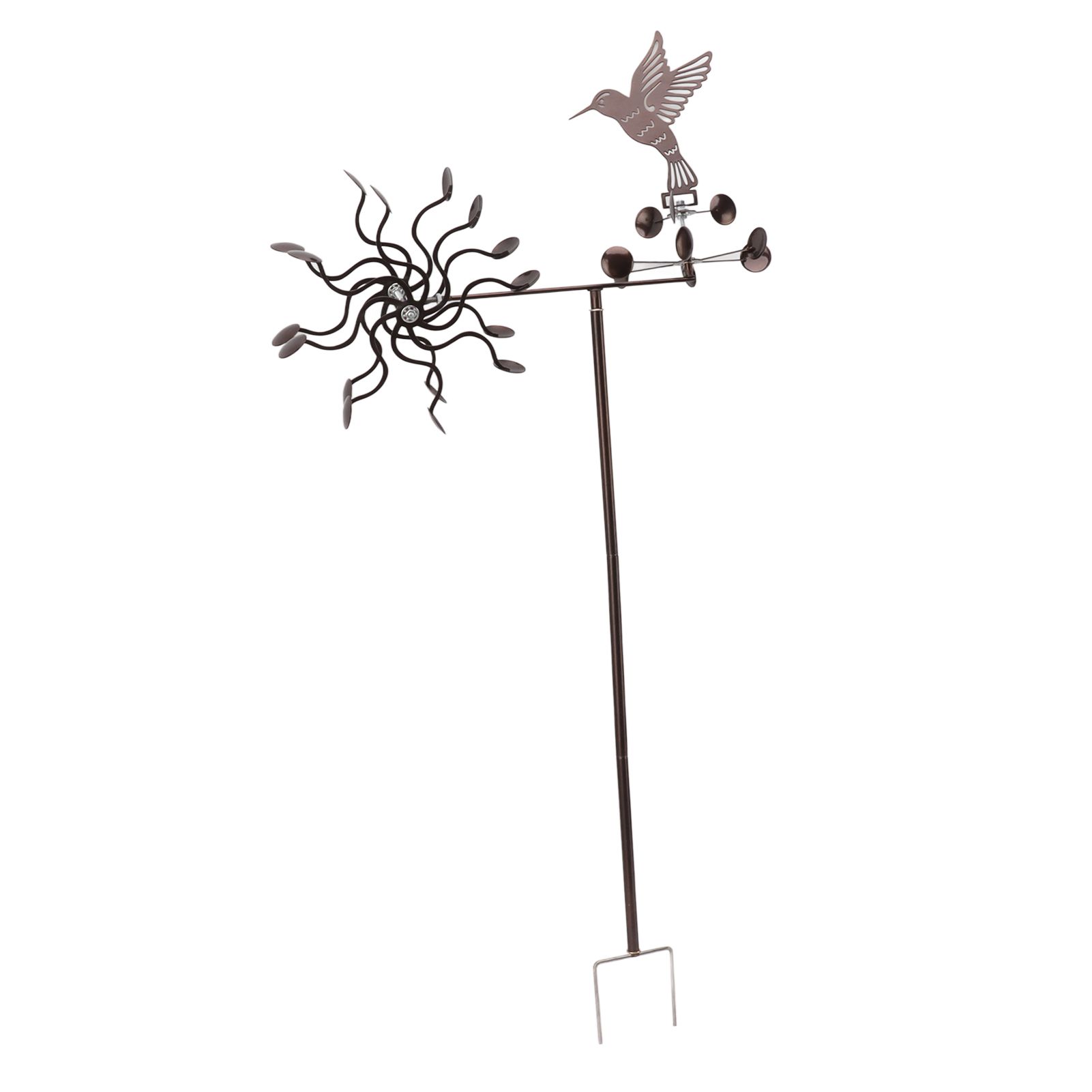 Wind Spinners Iron Hummingbird Metal Windmill Wind Sculpture for Outdoor Lawn Yard Patio Garden Ornaments - Image 4