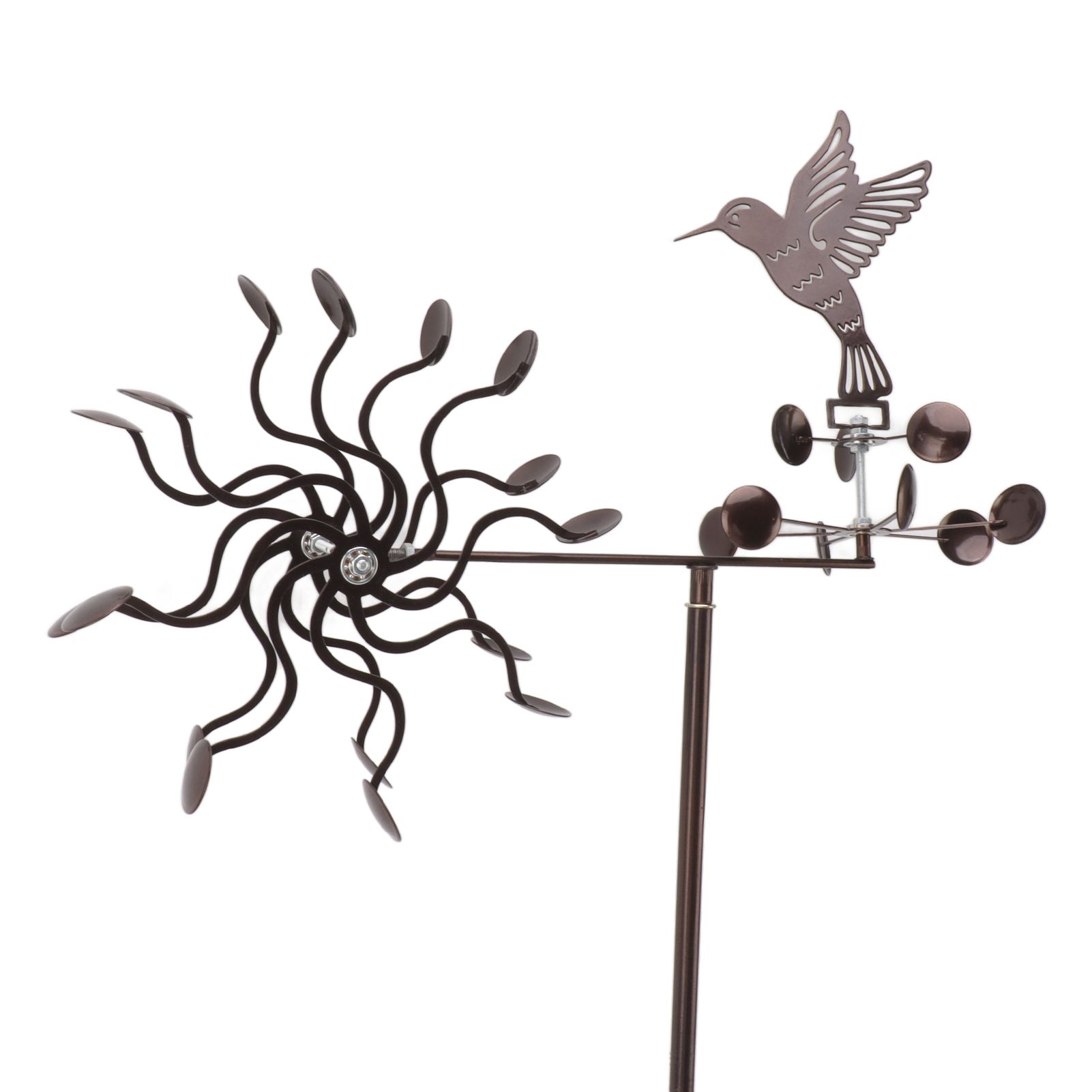 Wind Spinners Iron Hummingbird Metal Windmill Wind Sculpture for Outdoor Lawn Yard Patio Garden Ornaments - Image 6