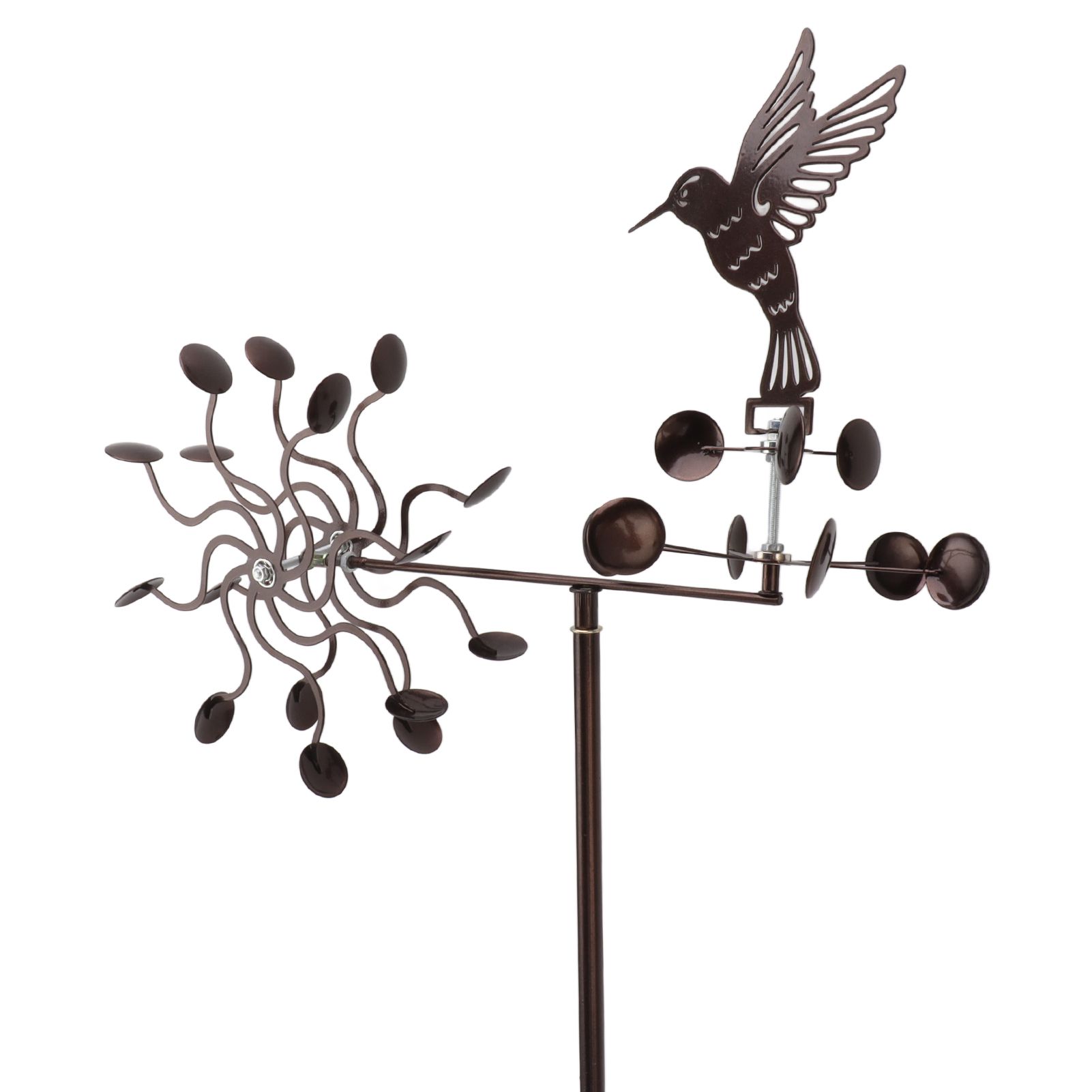 Wind Spinners Iron Hummingbird Metal Windmill Wind Sculpture for Outdoor Lawn Yard Patio Garden Ornaments - Image 7