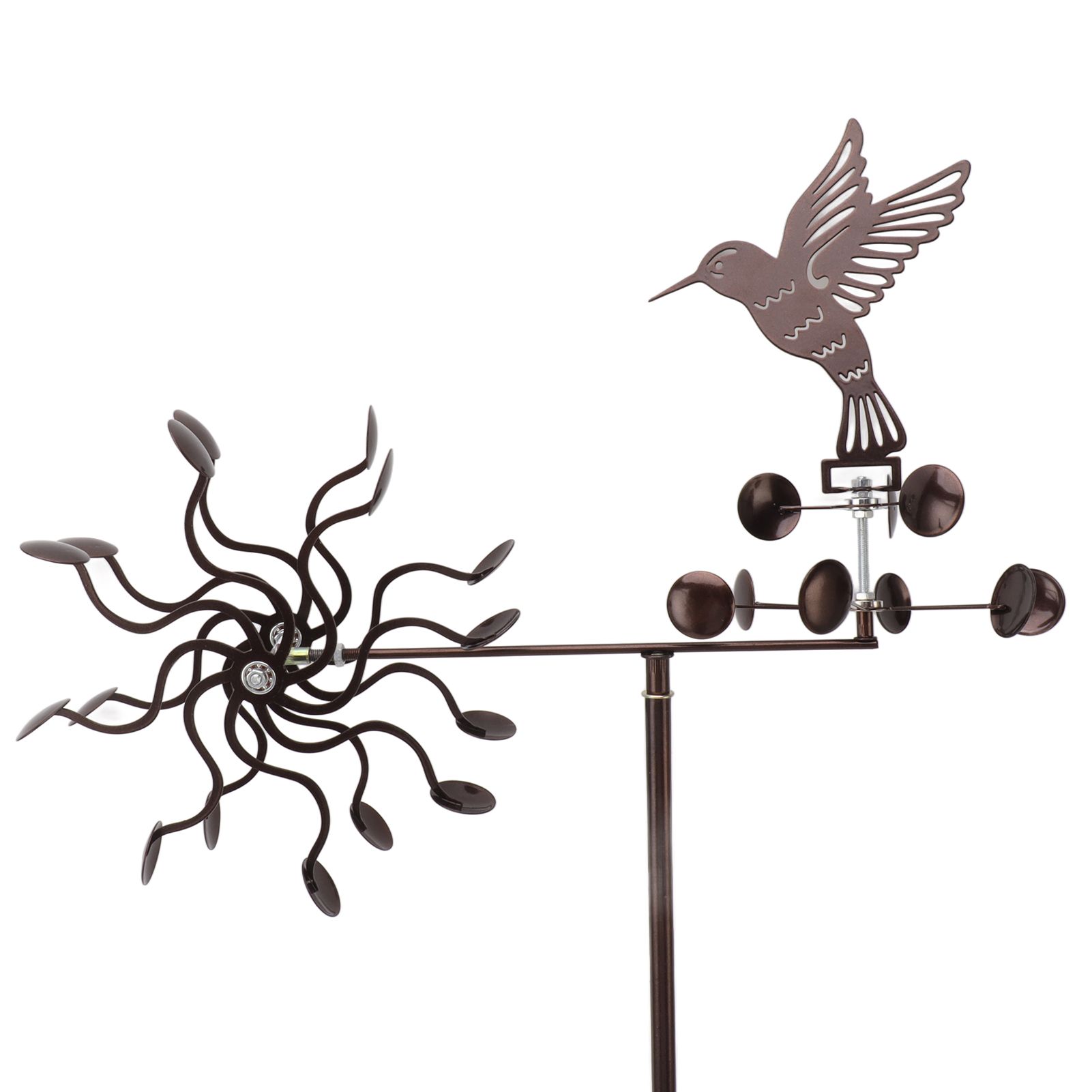 Wind Spinners Iron Hummingbird Metal Windmill Wind Sculpture for Outdoor Lawn Yard Patio Garden Ornaments - Image 8