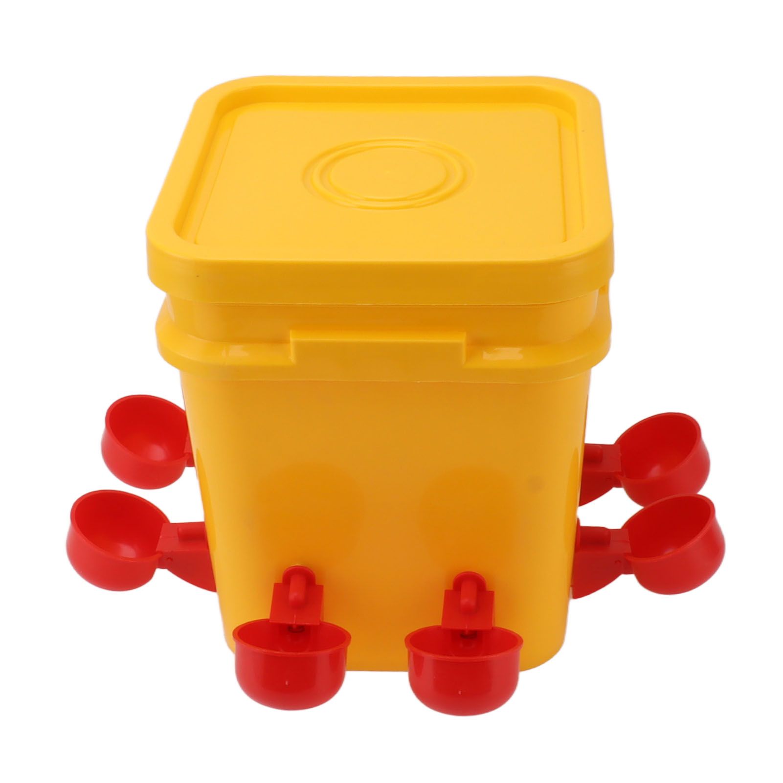 Automatic Chicken Waterer Cup with 12L Handheld Barrel Poultry Drinking Equipemnt for Goose Duck Bucket + Red Bird Bowl + Black Screws - Image 6