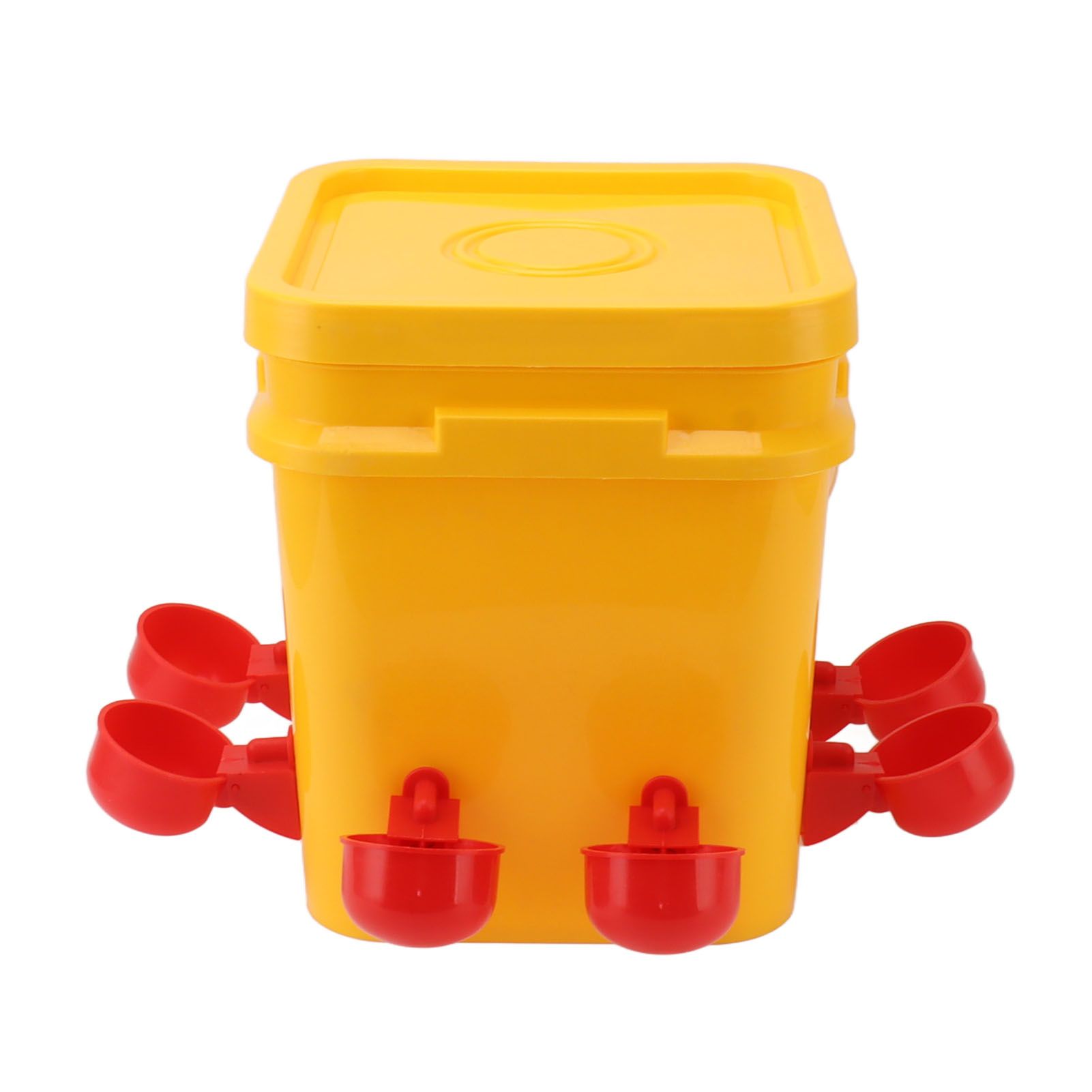 Automatic Chicken Waterer Cup with 12L Handheld Barrel Poultry Drinking Equipemnt for Goose Duck Bucket + Red Bird Bowl + Black Screws - Image 7