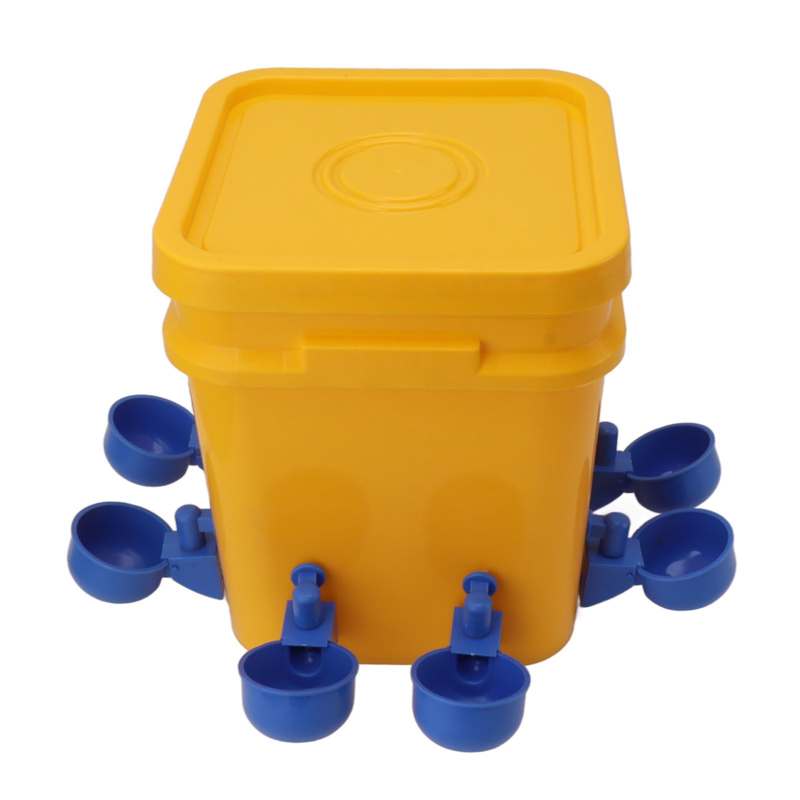 Automatic Chicken Waterer Cup with 12L Handheld Barrel Poultry Drinking Equipemnt for Goose Duck Bucket + Blue Bird Bowl + Black Screws - Image 6