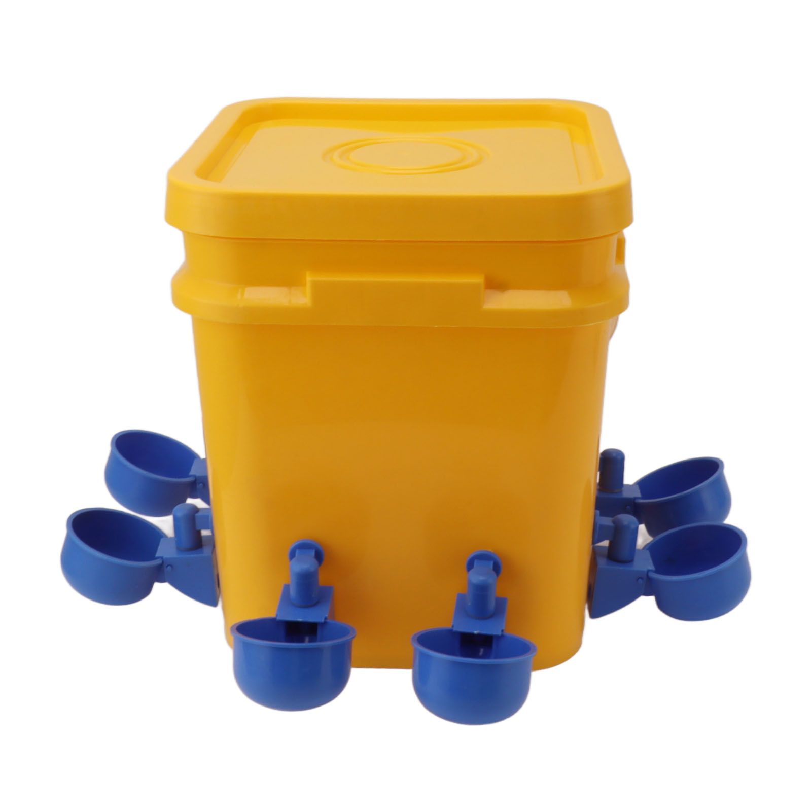 Automatic Chicken Waterer Cup with 12L Handheld Barrel Poultry Drinking Equipemnt for Goose Duck Bucket + Blue Bird Bowl + Black Screws - Image 7