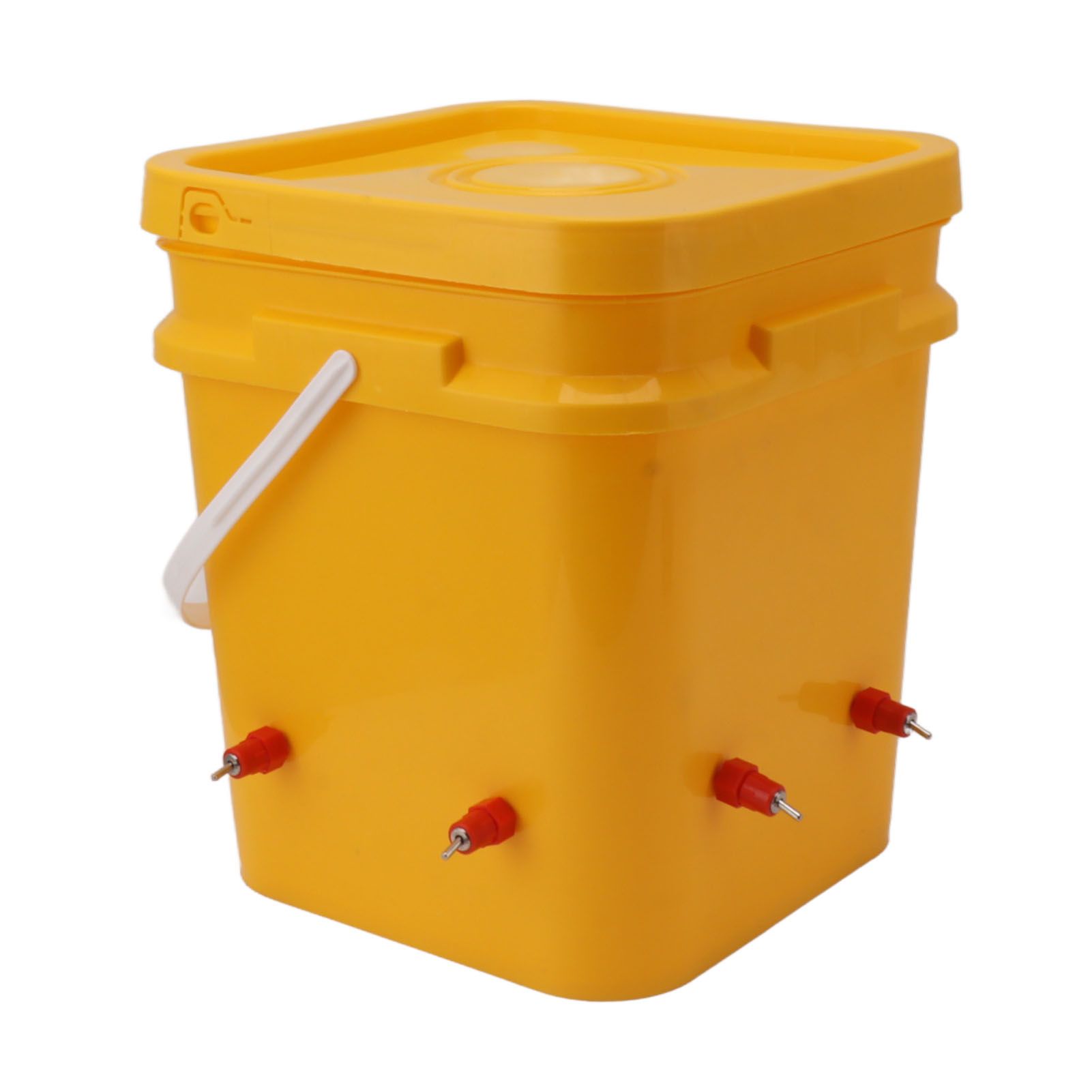 Automatic Chicken Waterer Cup with 12L Handheld Barrel Poultry Drinking Equipemnt for Goose Duck Bucket + Butt Red Head - Image 2