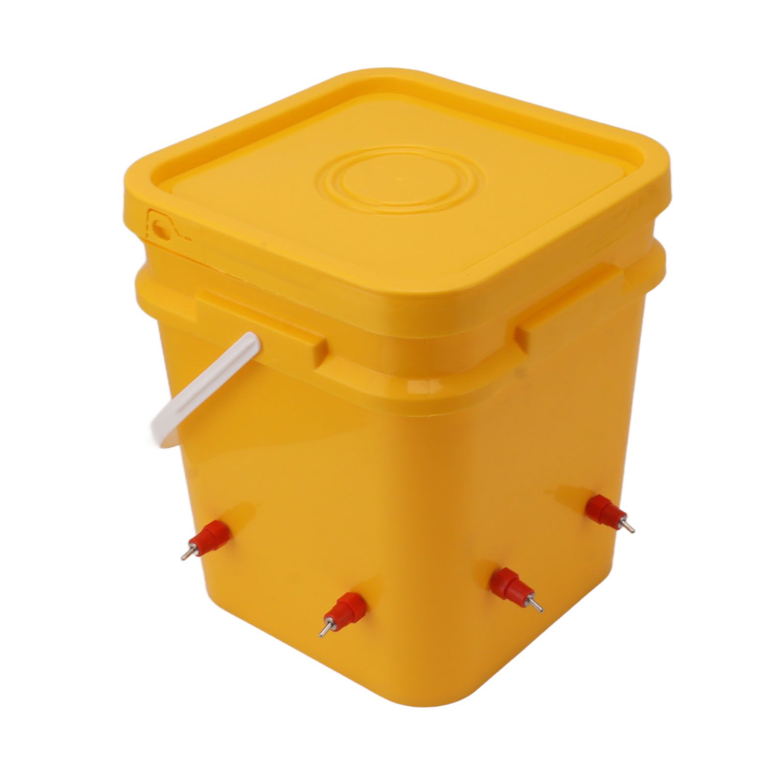Automatic Chicken Waterer Cup with 12L Handheld Barrel Poultry Drinking Equipemnt for Goose Duck Bucket + Butt Red Head - Image 3