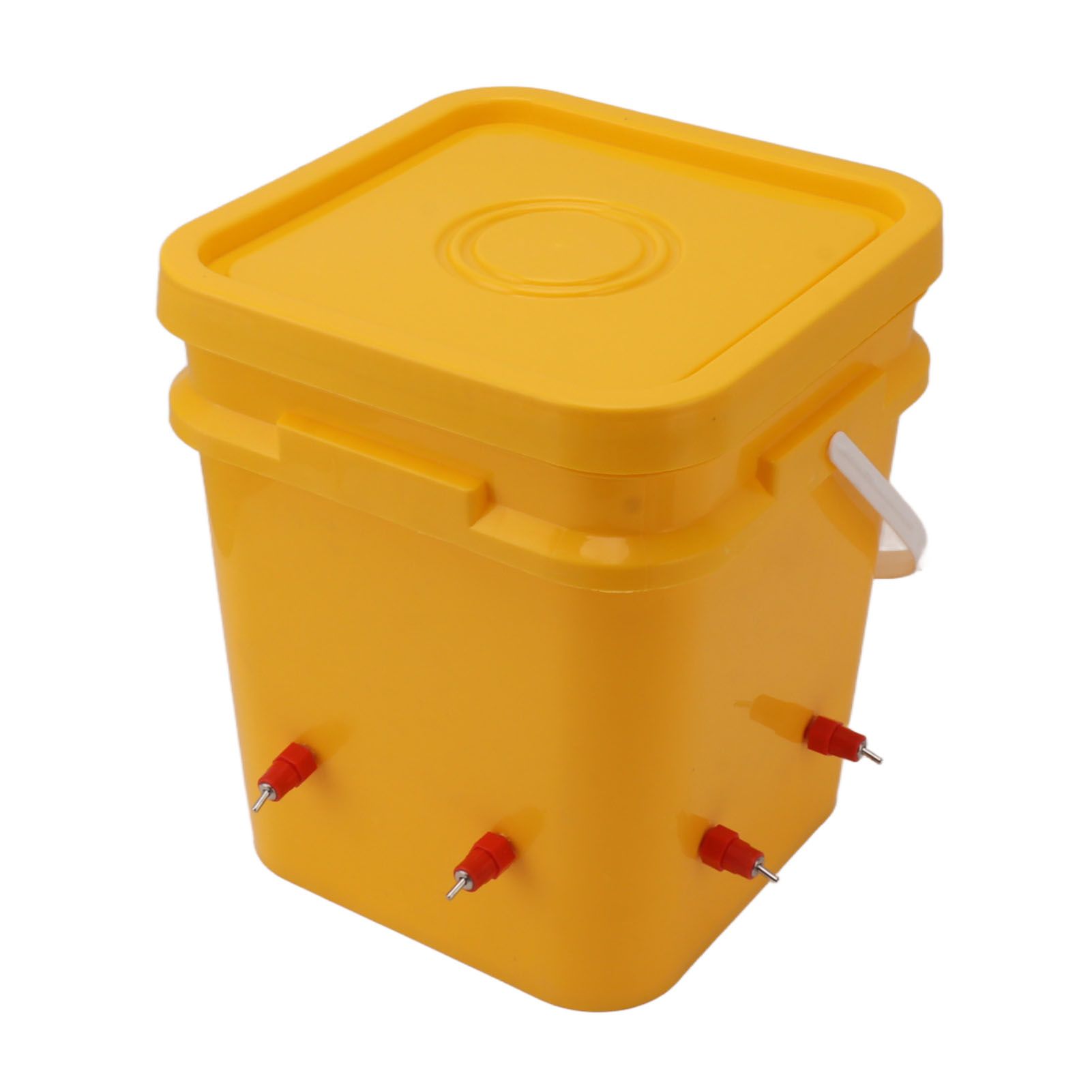 Automatic Chicken Waterer Cup with 12L Handheld Barrel Poultry Drinking Equipemnt for Goose Duck Bucket + Butt Red Head - Image 4